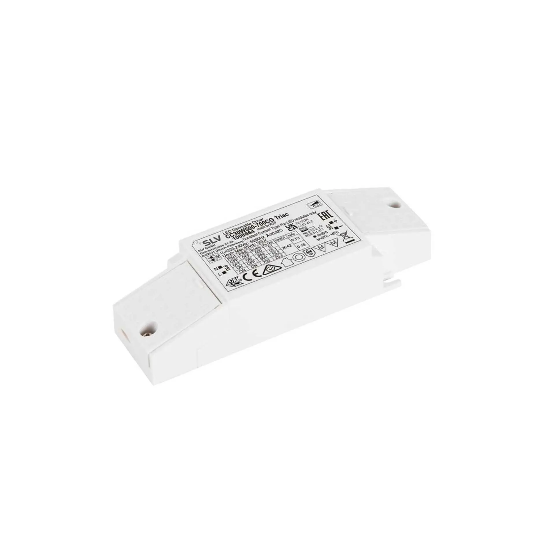 LA 1008664 LED ovladač 30W 500-700mA, FÁZE - BIG WHITE (SLV)