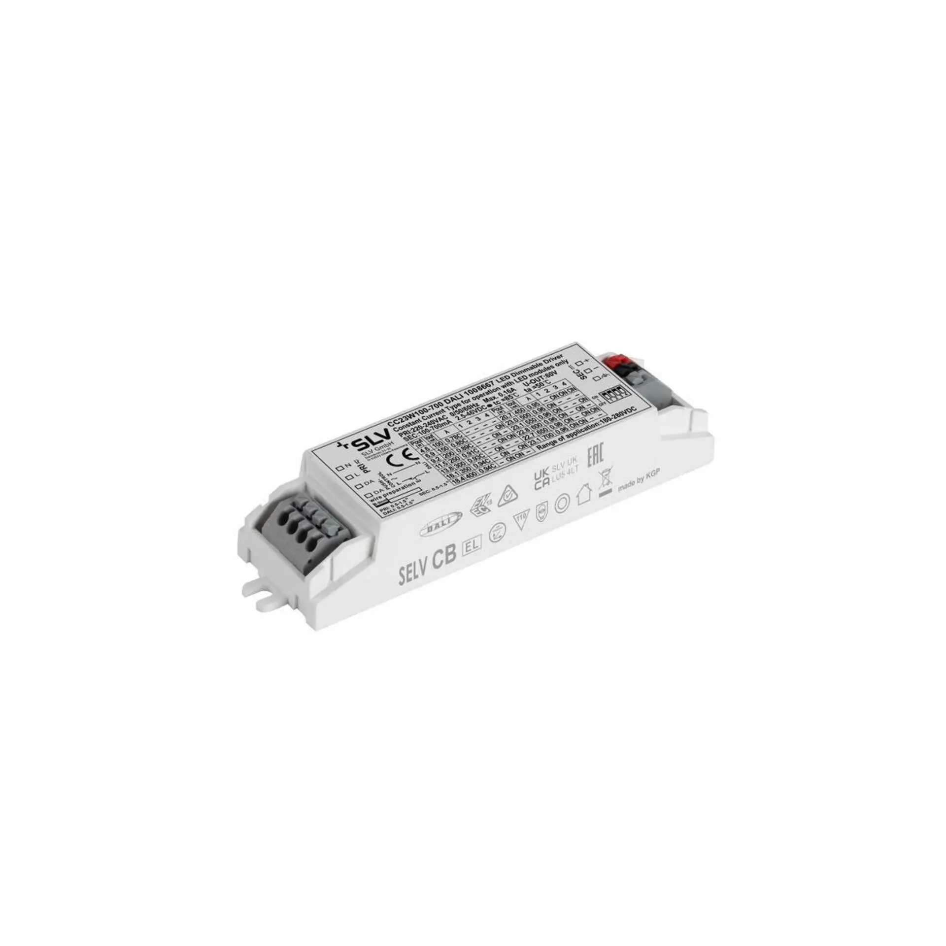 BIG WHITE SLV LED ovladač 23W 100-700mA, DALI 1008667