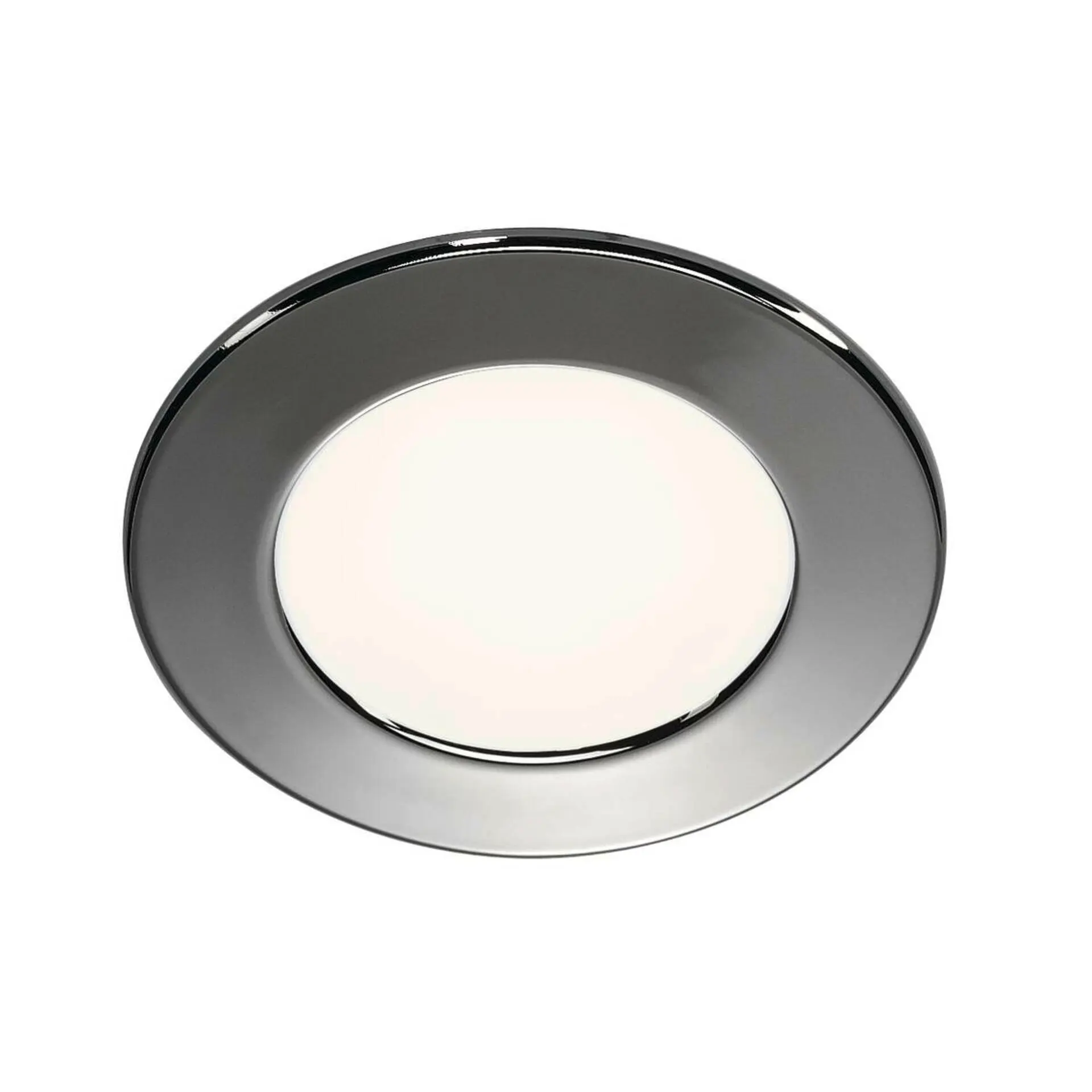 BIG WHITE SLV DL 126, vestavné svítidlo, LED SMD, 3000K, kulaté, chrom, max. 3 W, vč. listových pružin 112222