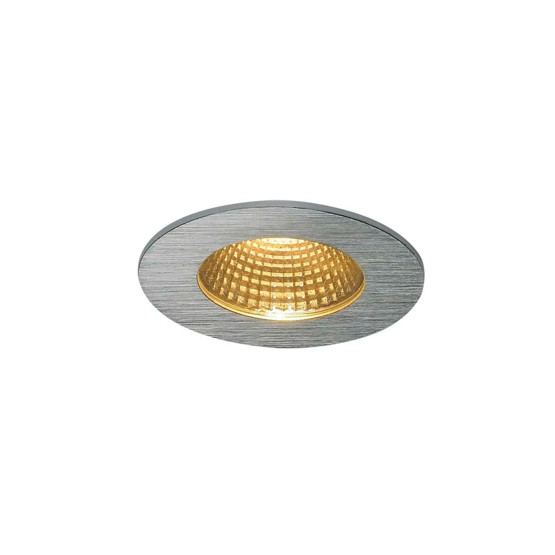 BIG WHITE SLV PATTA-I, vestavné svítidlo, LED, 3000K, kulaté, kartáčovaný Al, 38°, vč. ovladače 114426