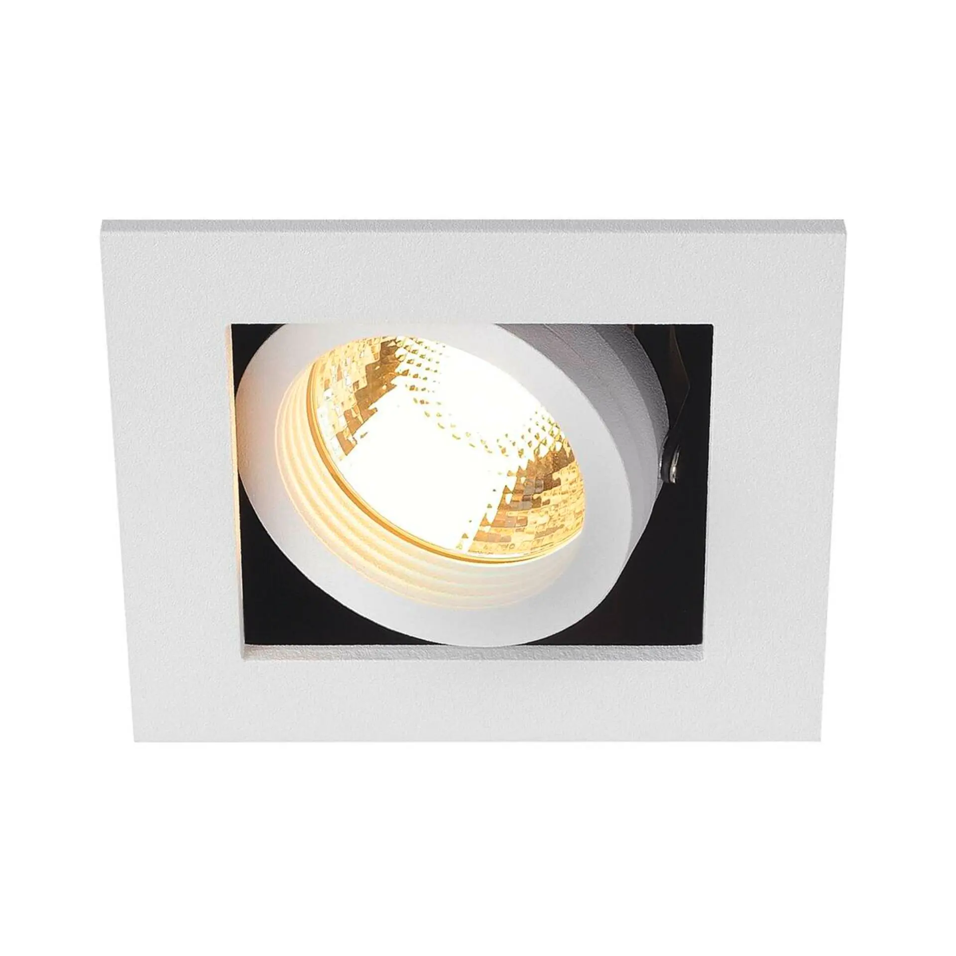 BIG WHITE SLV KADUX 1, vestavné svítidlo, jedna žárovka, QPAR51, hranaté, bílé matné, max. 50 W, vč. upínacích pružin 115511