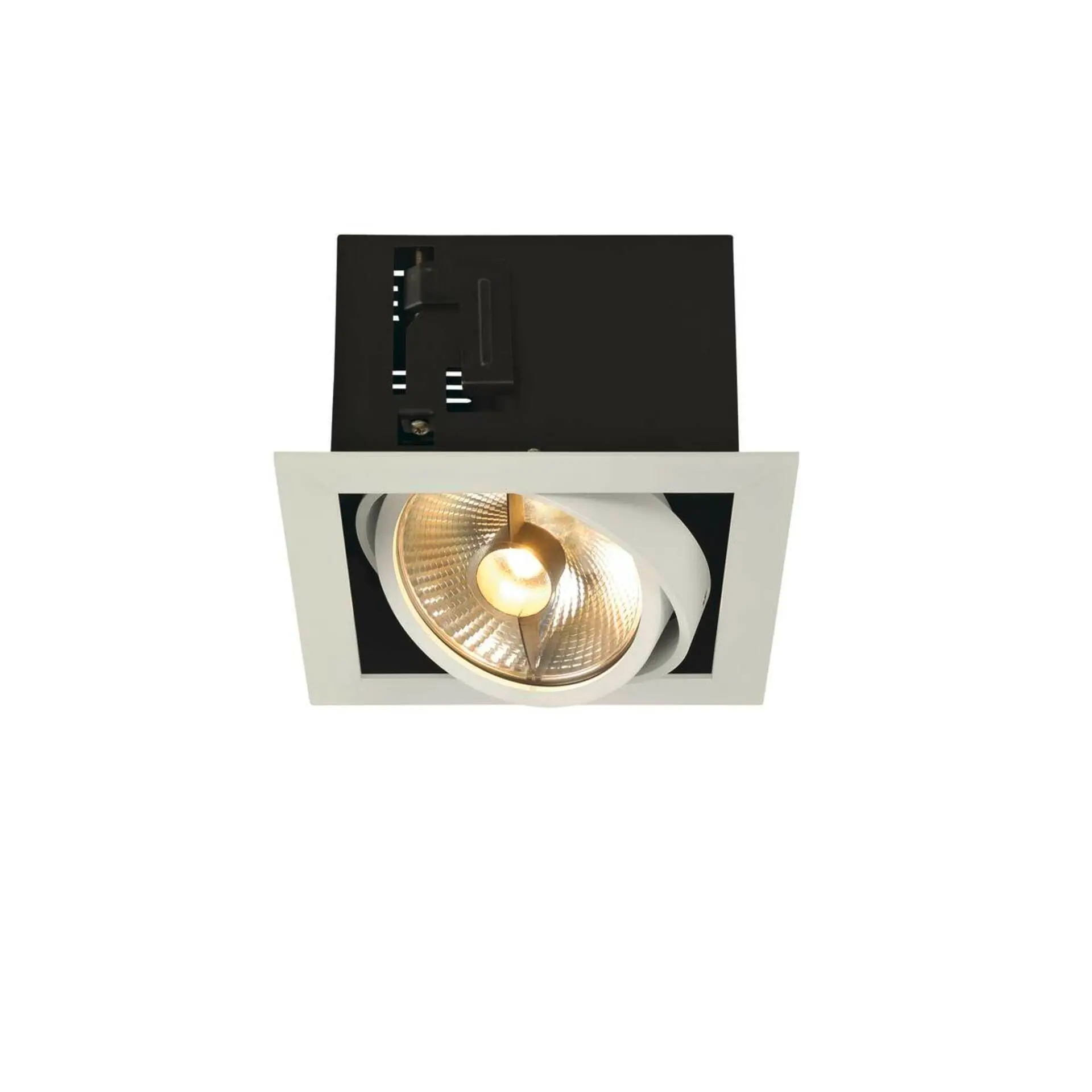 BIG WHITE SLV KADUX 1, vestavné svítidlo, jedna žárovka, QPAR111, hranaté, bílé matné, max. 75 W 115541