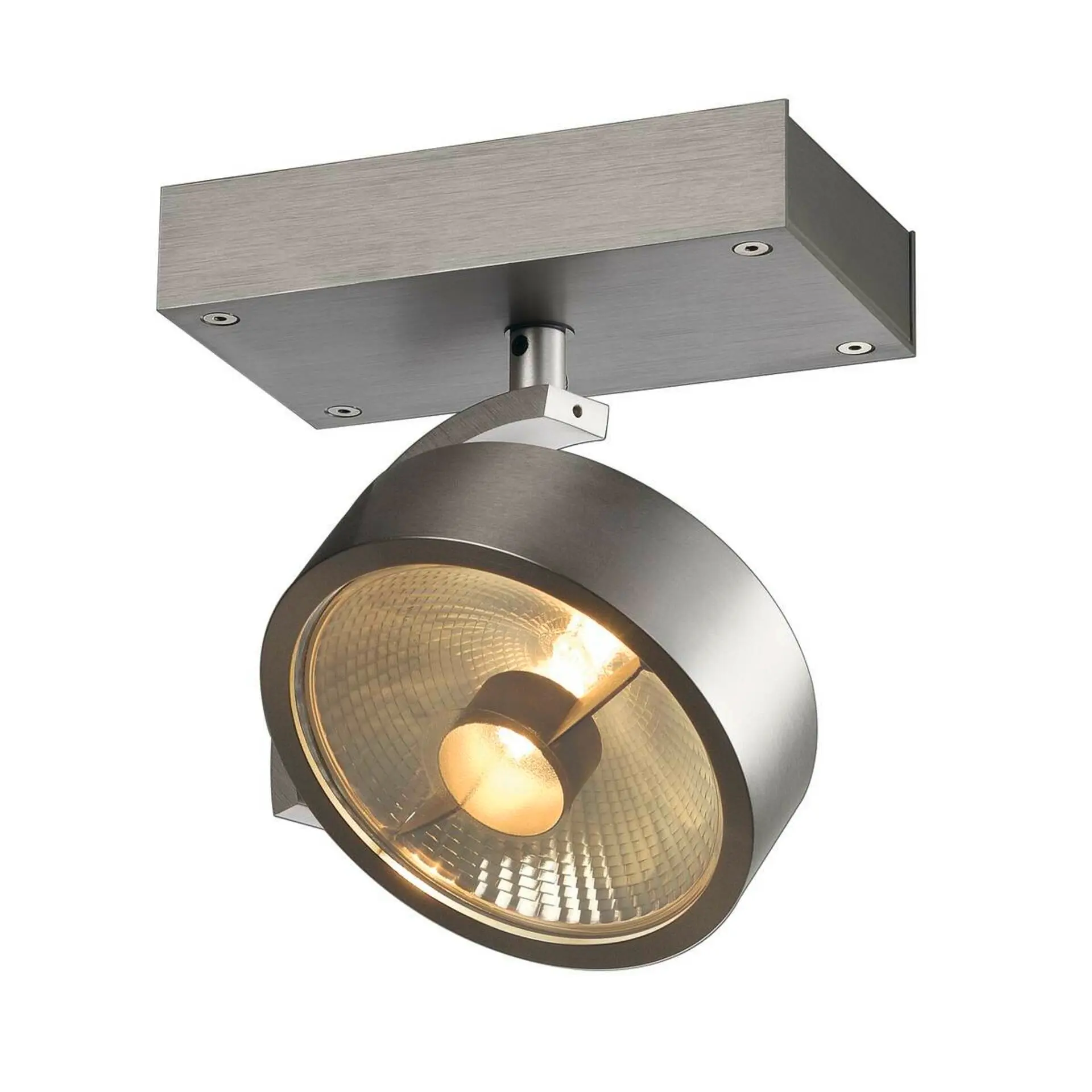BIG WHITE SLV KALU, nástěnné a stropní svítidlo, jedna žárovka, QPAR111, kulaté, kartáčovaný Al, max. 75 W 147306
