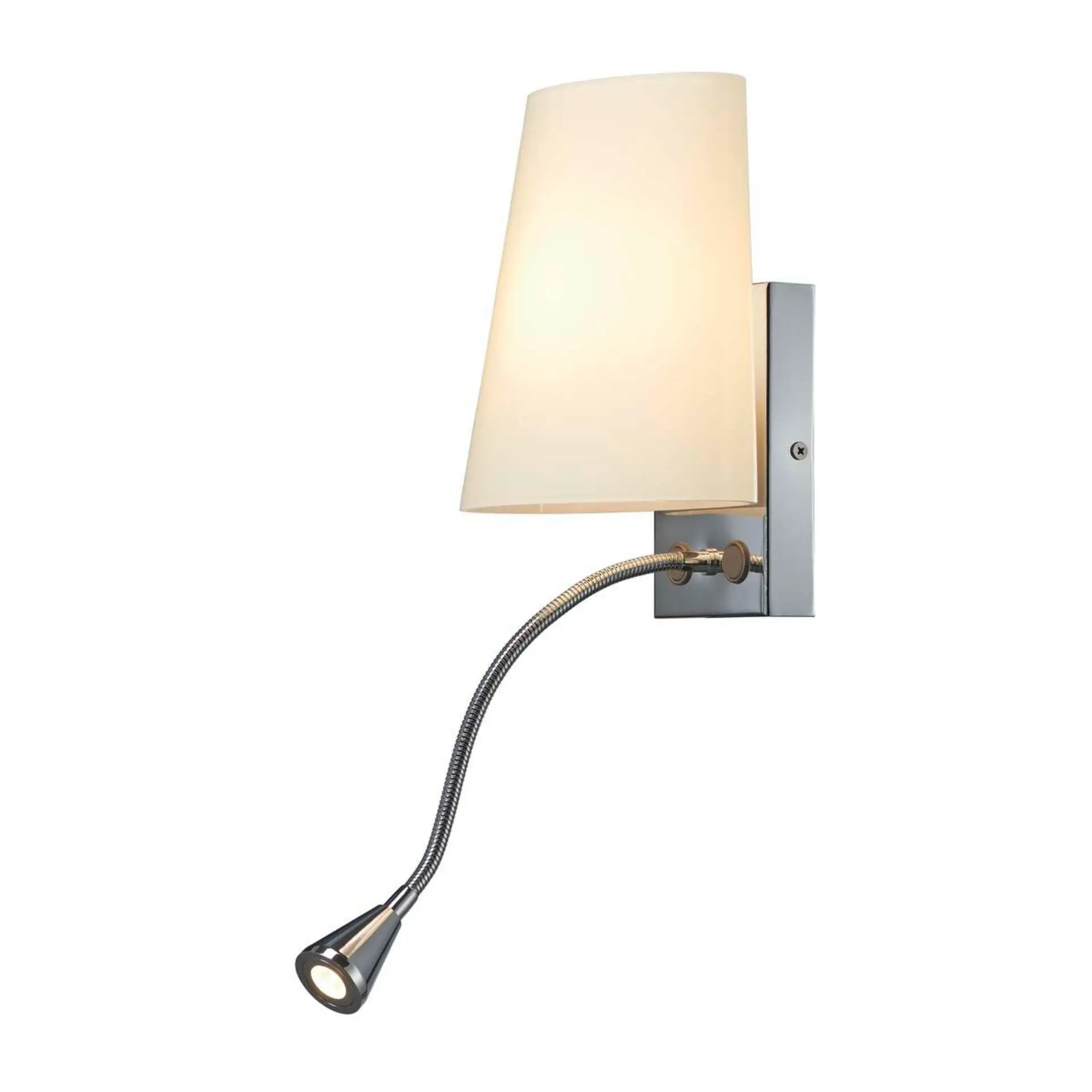 BIG WHITE SLV COUPA FLEX, nástěnné svítidlo, QT14, 3000K, chrom, satinované sklo, 43 W 149452