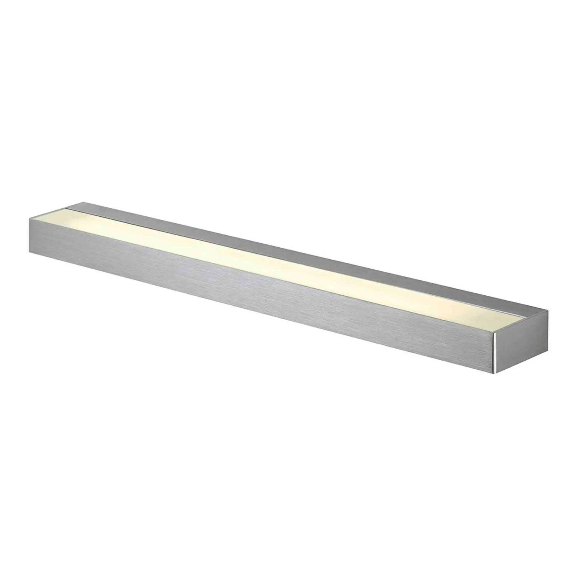 BIG WHITE SLV SEDO 14, nástěnné svítidlo, LED, 3000K, hranaté, kartáčovaný Al, satinované sklo, D/Š/V 59,5/8,5/4 cm, 17 W 151786
