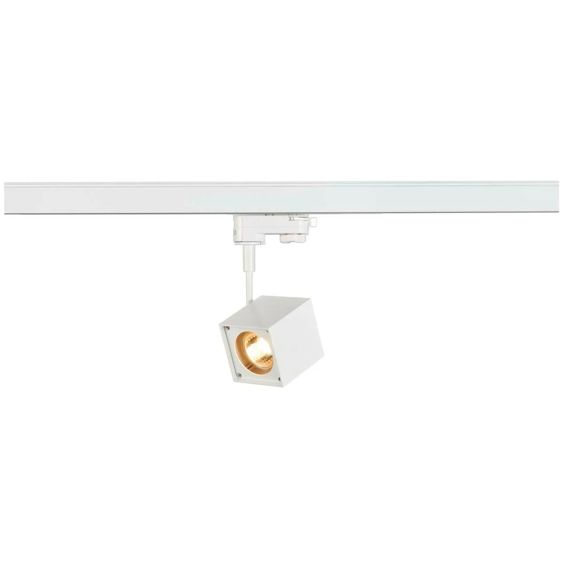 BIG WHITE SLV ALTRA DICE, bodové svítidlo pro vysokonapěťovou 3fázovou proudovou sběrnici, QPAR51, hranaté, bílé, max. 50 W, vč. 3fá