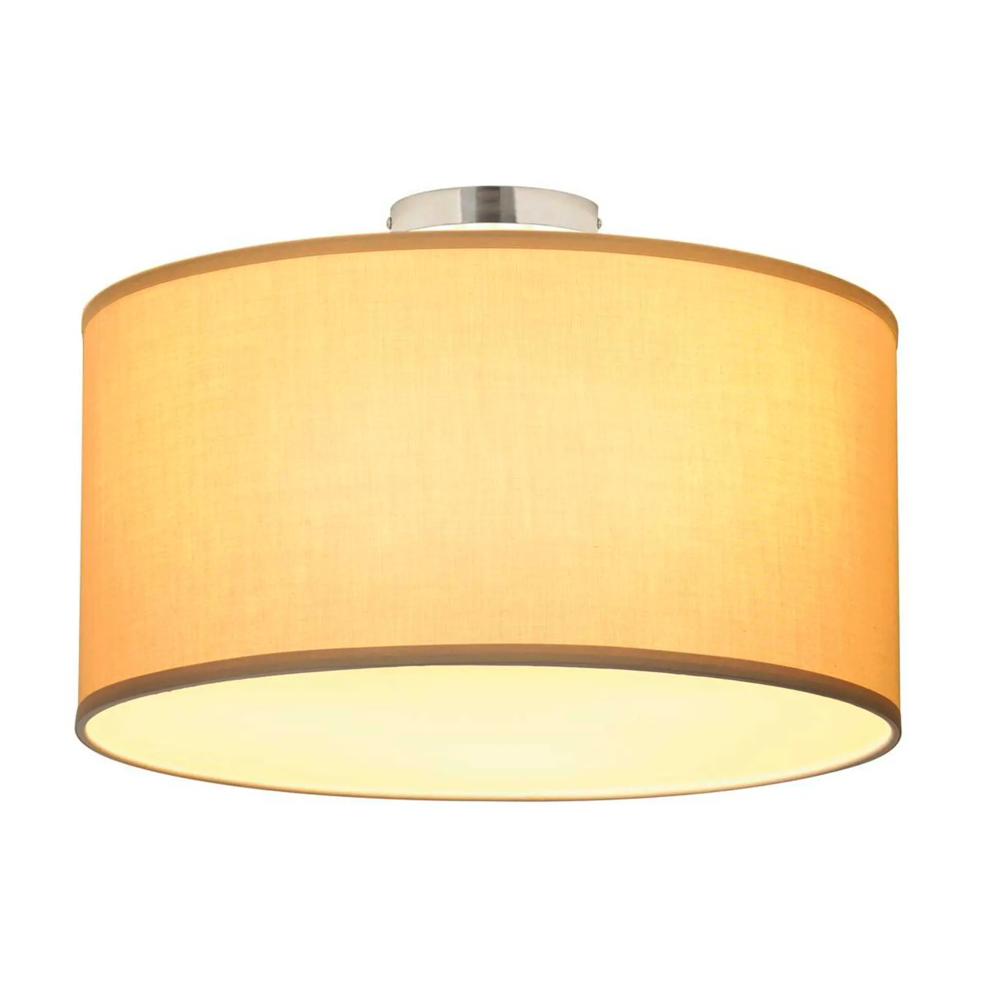 BIG WHITE SLV SOPRANA CL-1, stropní svítidlo, TC-DSE, kulaté, béžové stínítko pr./V 50/26 cm, max. 3x60 W 155373