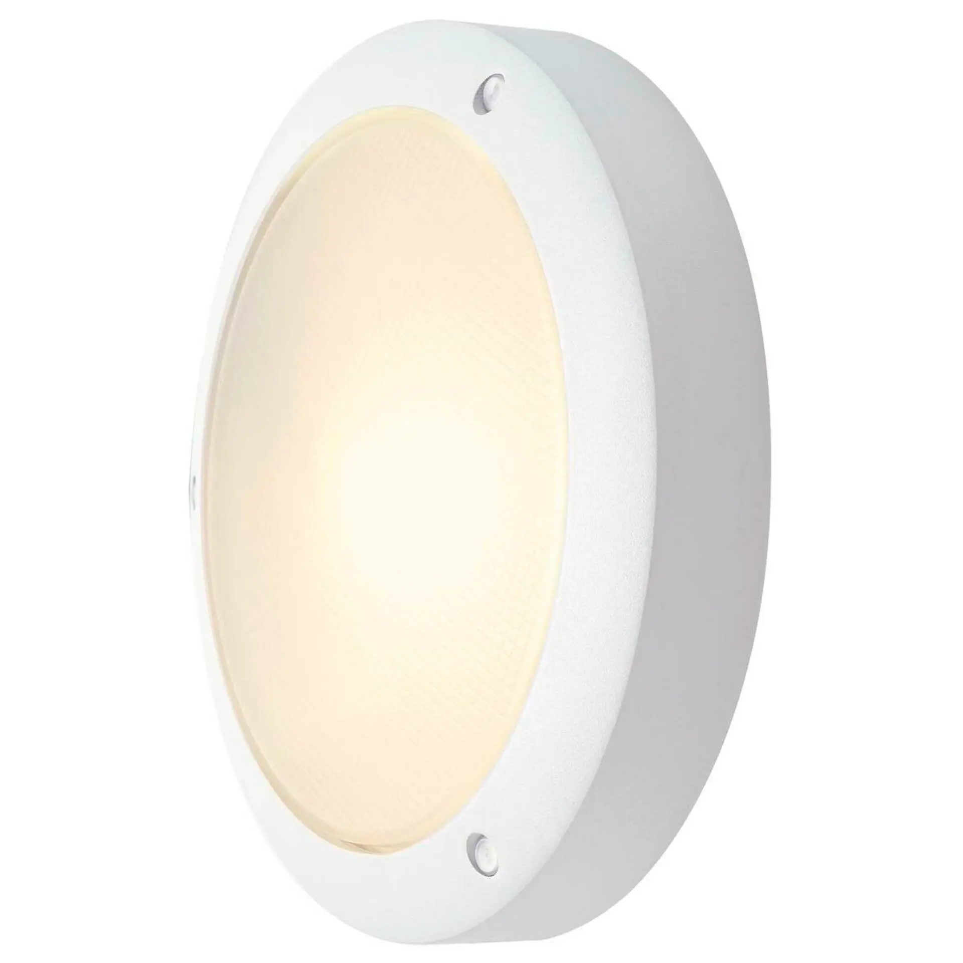 BIG WHITE SLV BULAN, venkovní nástěnné a stropní svítidlo, C35, IP44, kulaté, bílé, satinované sklo, max. 60 W 229071
