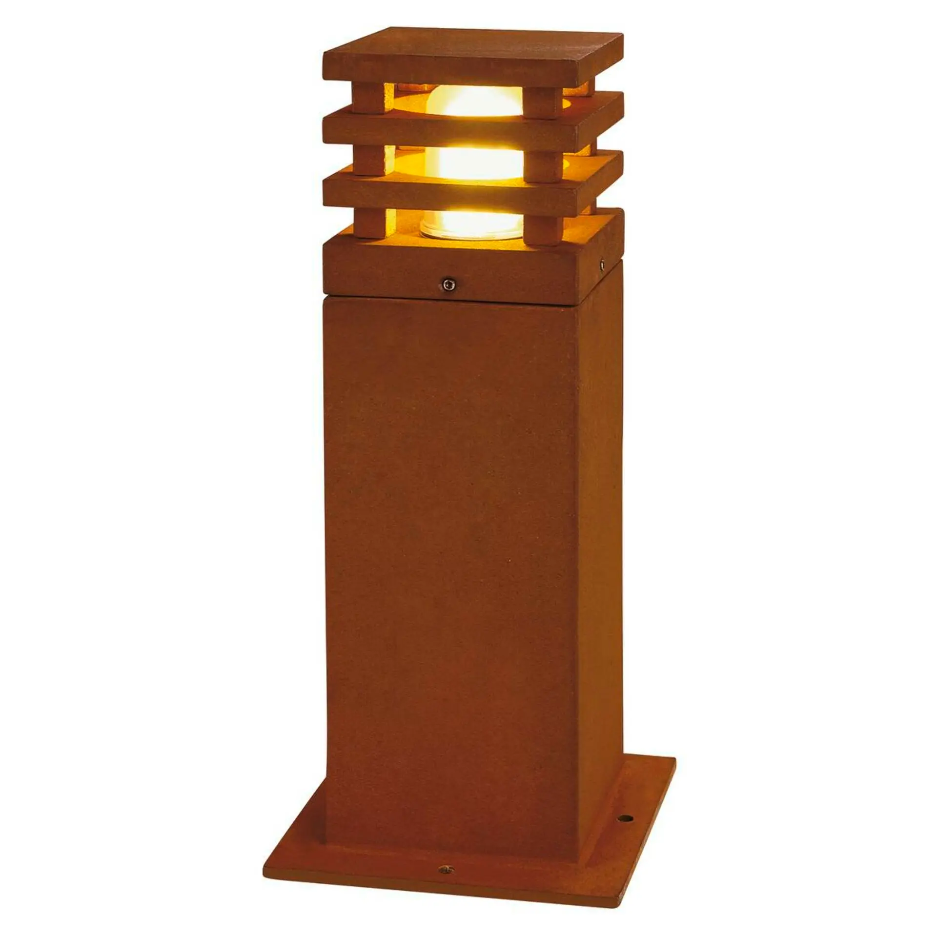 LA 229420 Venkovní svítidlo RUSTY 40 čtyřhraná ocel  230V E27 11W IP55 - BIG WHITE (SLV)