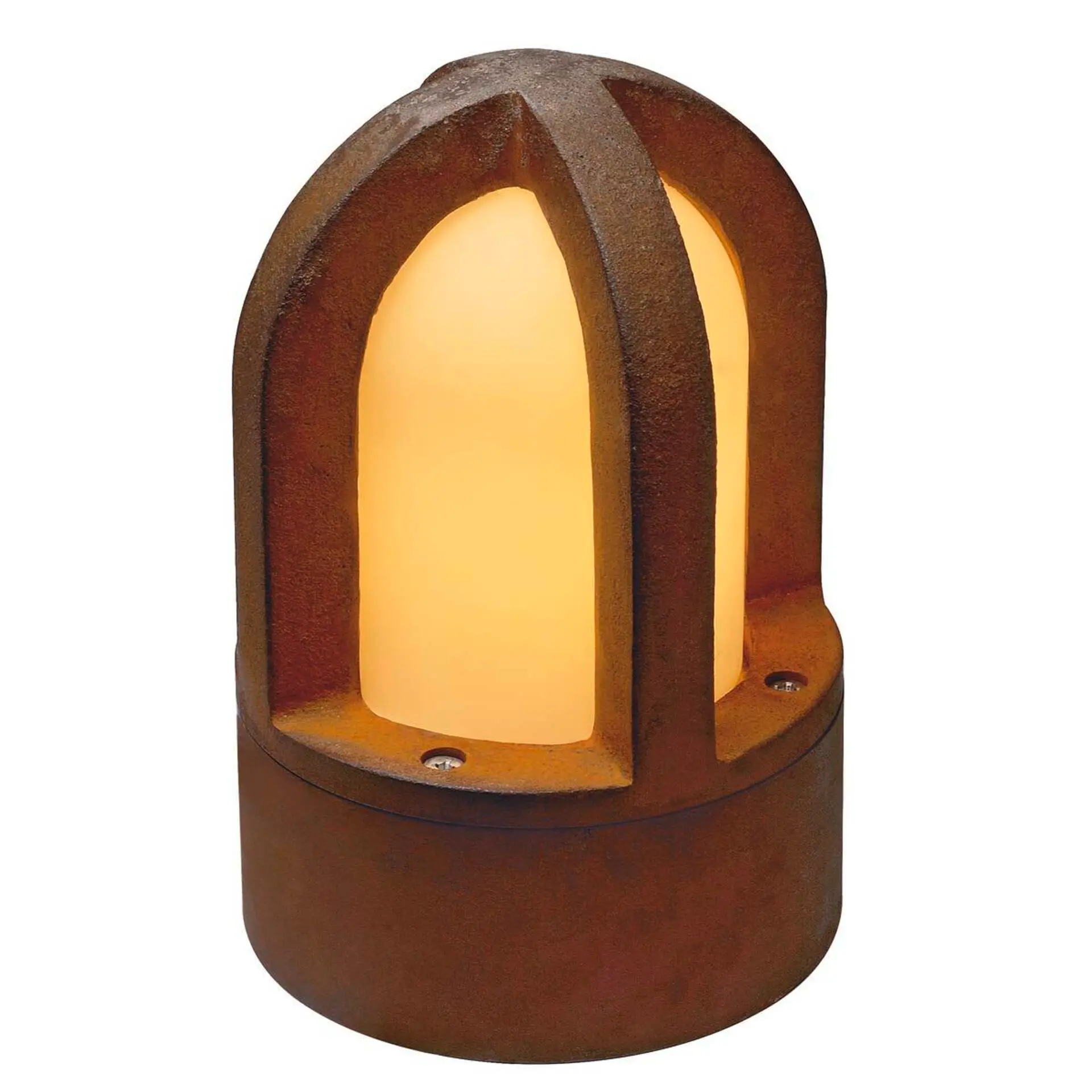 BIG WHITE SLV RUSTY CONE, venkovní stojací lampa, C35, kulatá, rezavé železo, pr./V 15/24 cm, max. 40 W, IP54 229430