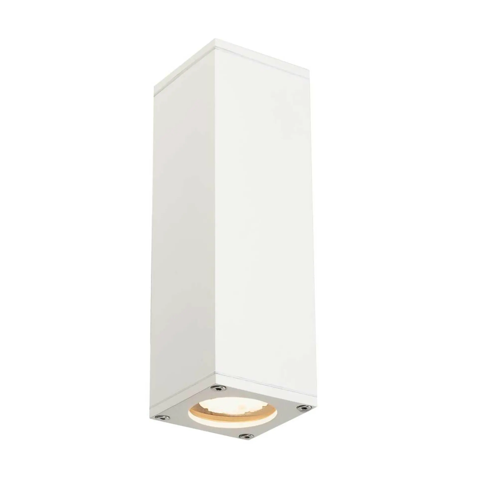 BIG WHITE SLV THEO, venkovní nástěnné svítidlo, QPAR51, IP44, hranaté, up/down, bílé, max. 70 W 229531