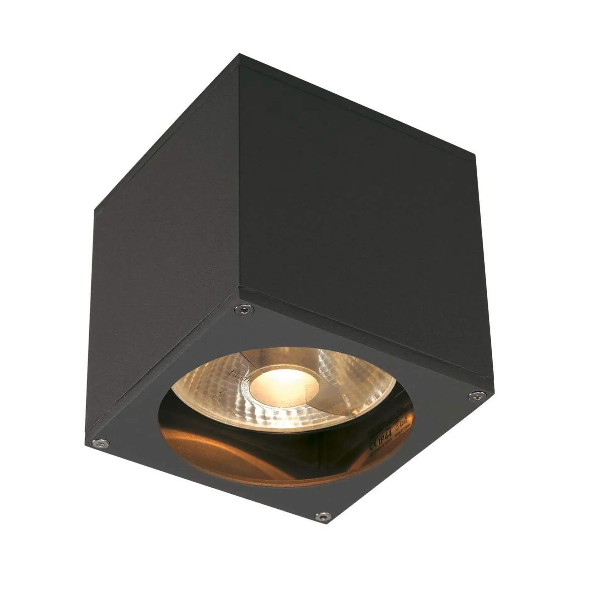 BIG WHITE SLV BIG THEO WALL, venkovní nástěnné svítidlo, QPAR111, IP44, hranaté, antracit, max. 75 W 229565