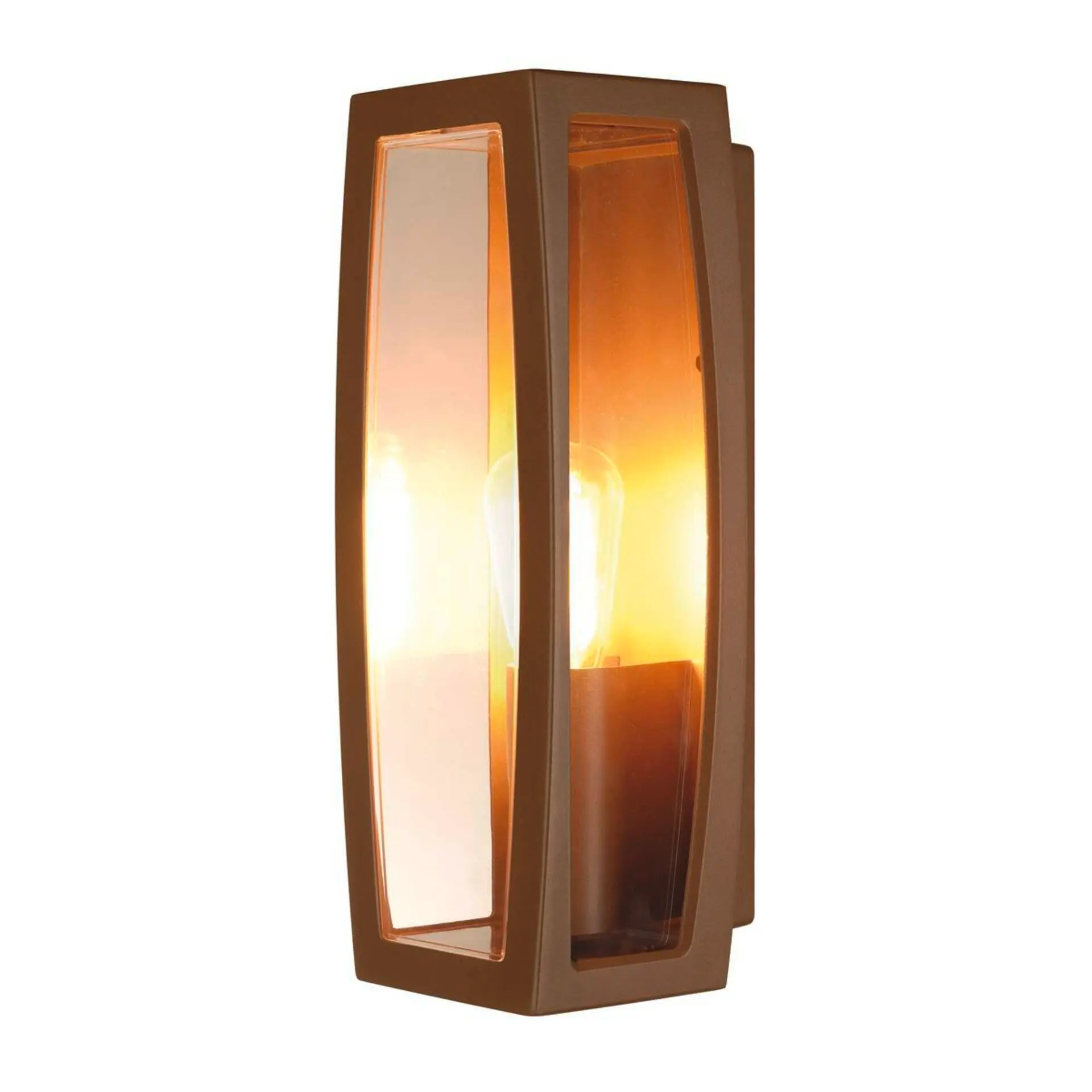 BIG WHITE SLV MERIDIAN BOX 2, venkovní nástěnné svítidlo, TC-(D,H,T,Q)SE, rezavé, max. 25 W, průhledný plast 230657