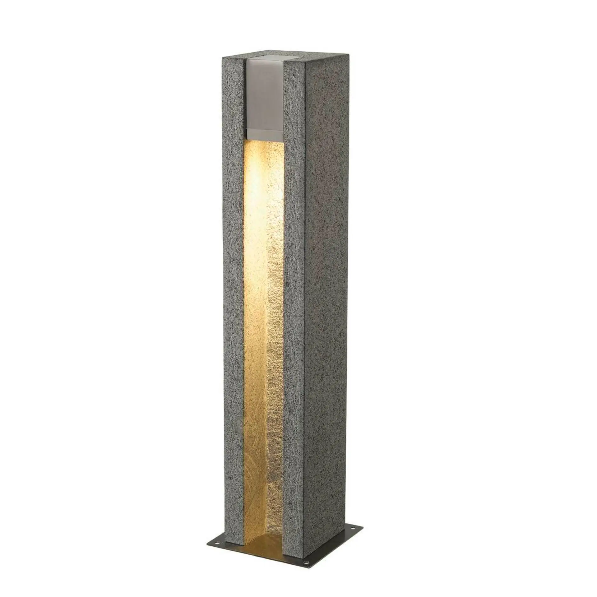 BIG WHITE SLV ARROCK SLOT, venkovní stojací lampa, LED GU10 51 mm, IP44, hranatá, sůl a pepř, žula, 4 W LED 231440