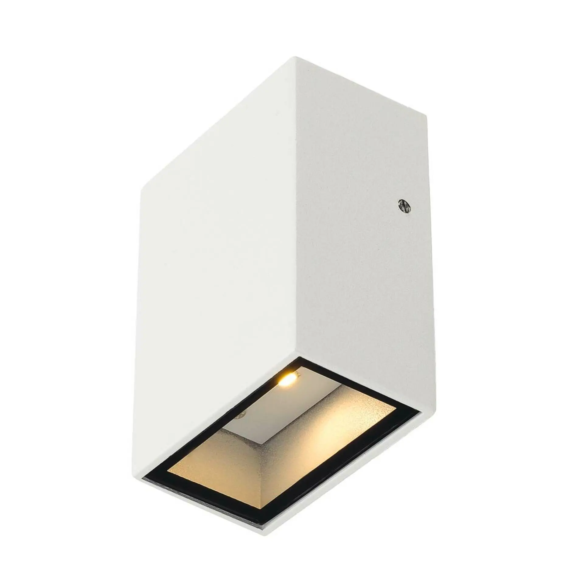 BIG WHITE SLV QUAD 1, nástěnné svítidlo, LED, 3000K, IP44, hranaté, bílé, 4,6 232461