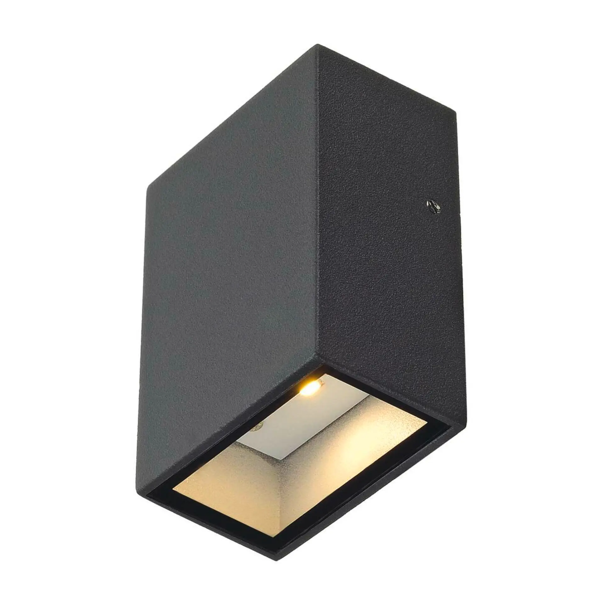 BIG WHITE SLV QUAD 1, nástěnné svítidlo, LED, 3000K, IP44, hranaté, antracit, 4,6 W 232465