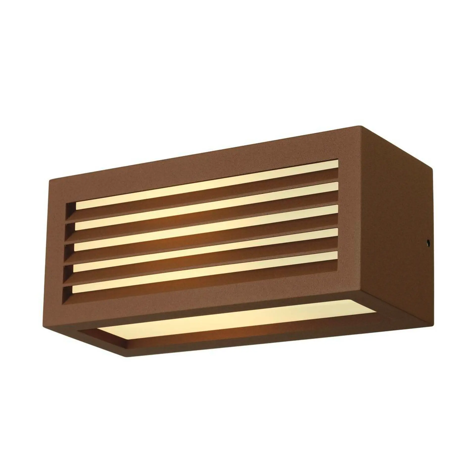 BIG WHITE SLV BOX-L, venkovní nástěnné svítidlo, TC-(D,H,T,Q)SE, IP44, hranaté, rezavé, max. 18 W 232497