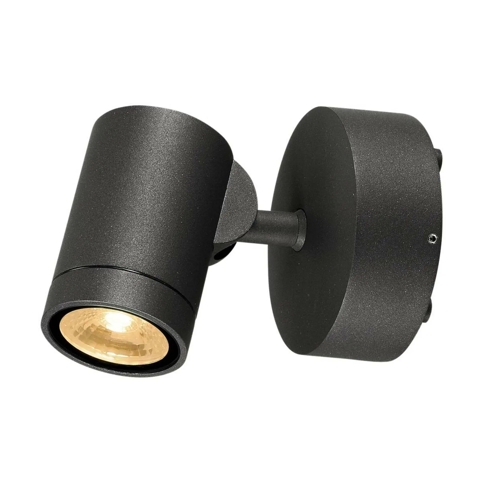 BIG WHITE SLV HELIA, venkovní nástěnné svítidlo, jedna žárovka, LED, 3000K, IP55, antracit, otočné, 8 W 233245