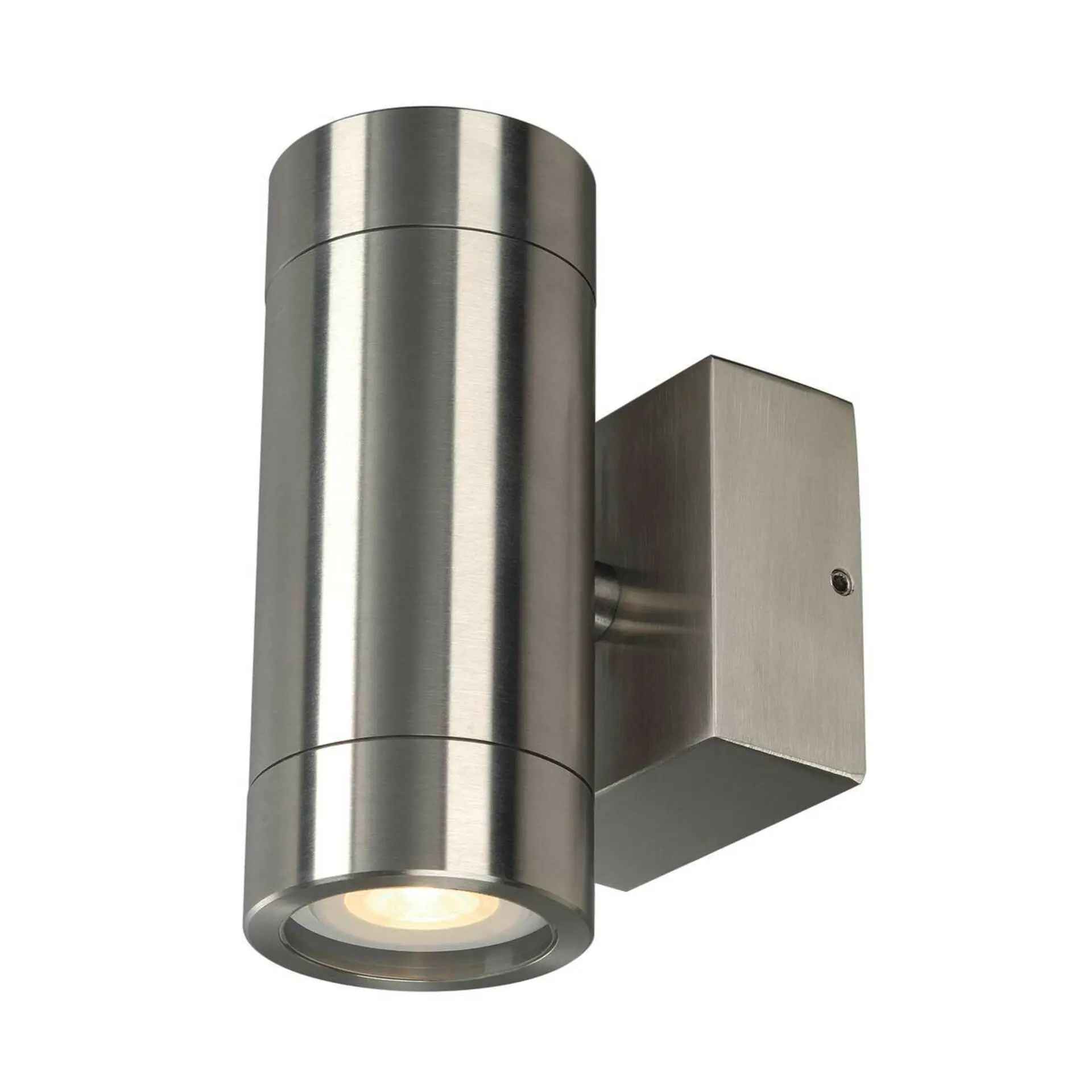 BIG WHITE SLV ASTINA STEEL, venkovní nástěnné svítidlo, QPAR51, IP44, kulaté, nerezová ocel 304, max. 70 W 233302