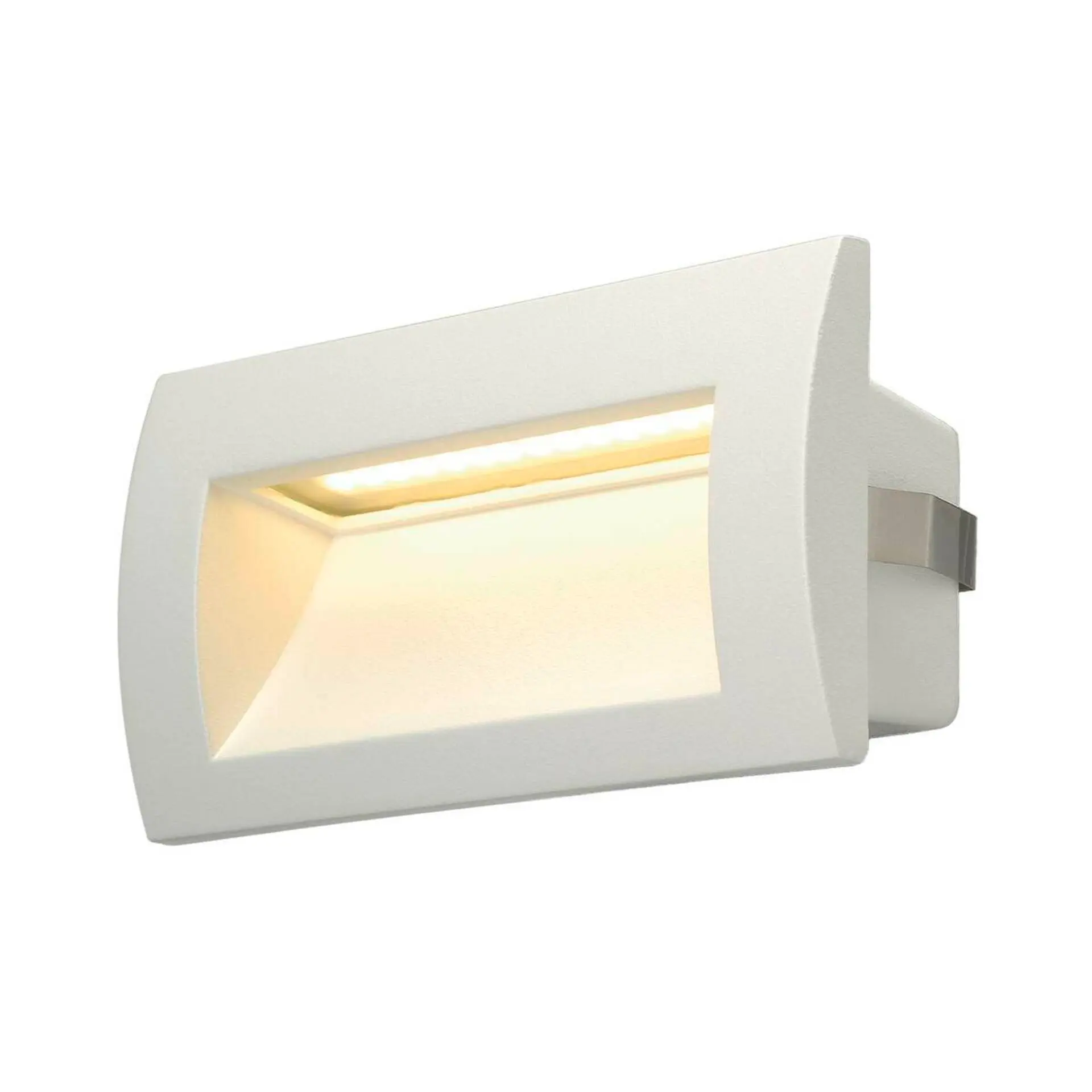 BIG WHITE SLV DOWNUNDER OUT LED M, venkovní nástěnné vestavné svítidlo, LED, 3000K, bílé 233621