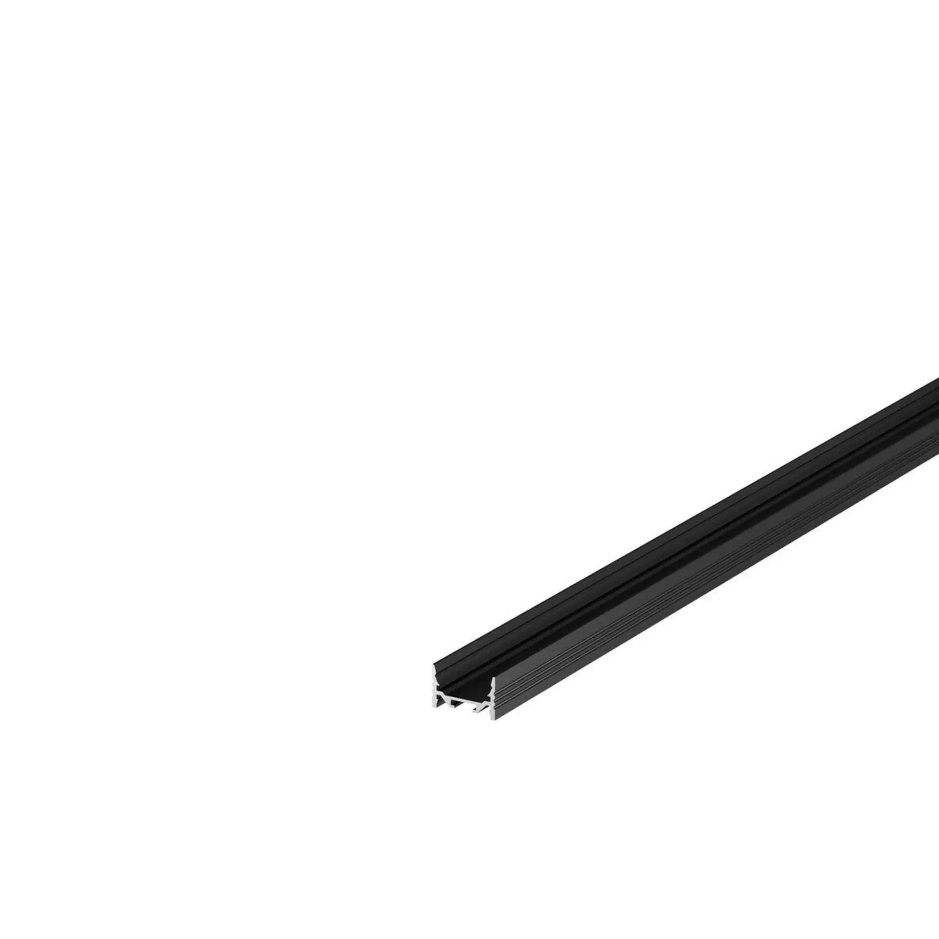 BIG WHITE SLV GRAZIA 20, profil na stěnu, LED, plochý, drážkovaný, 3m, černý 1000507