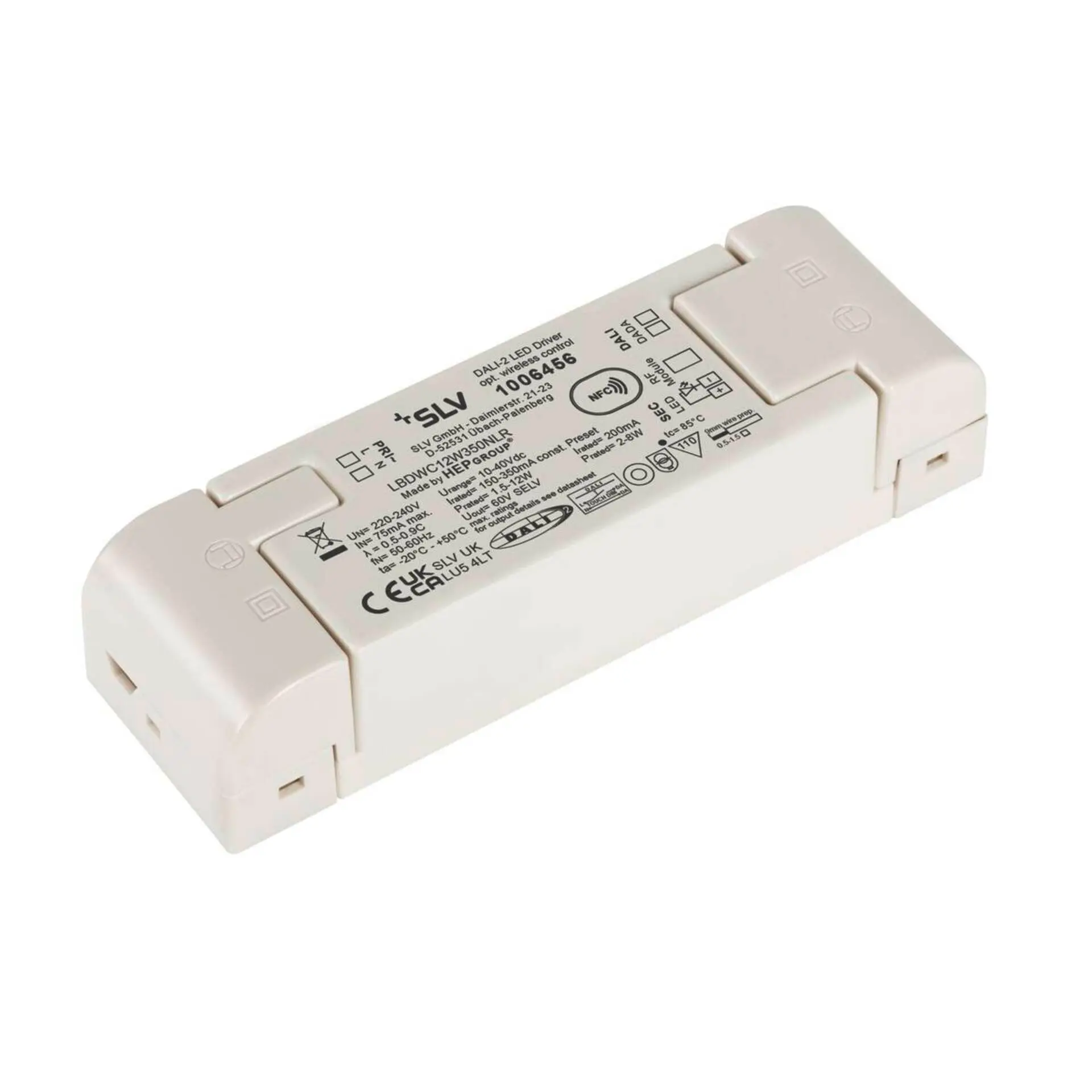 BIG WHITE SLV LED driver 25 W 150–300 mA DALI stmívatelný s RF rozhraním 1006456