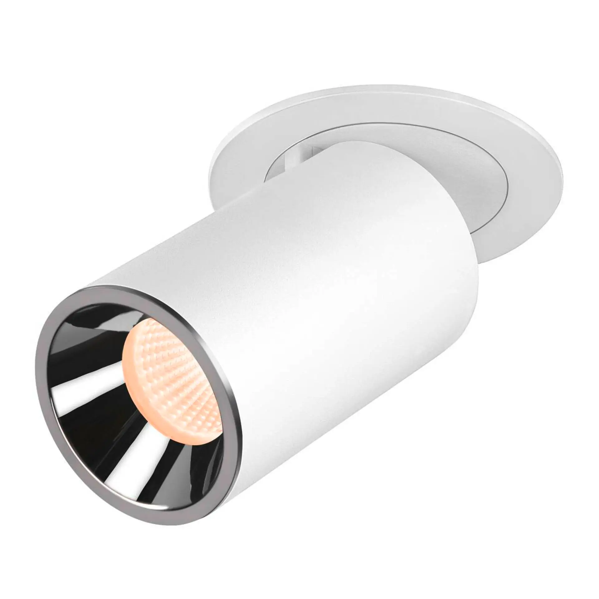 LA 1006986 NUMINOS® PROJECTOR M stropní zápustné svítidlo, 2700 K, 20°, válcové, bílé/chrom - BIG WHITE (SLV)