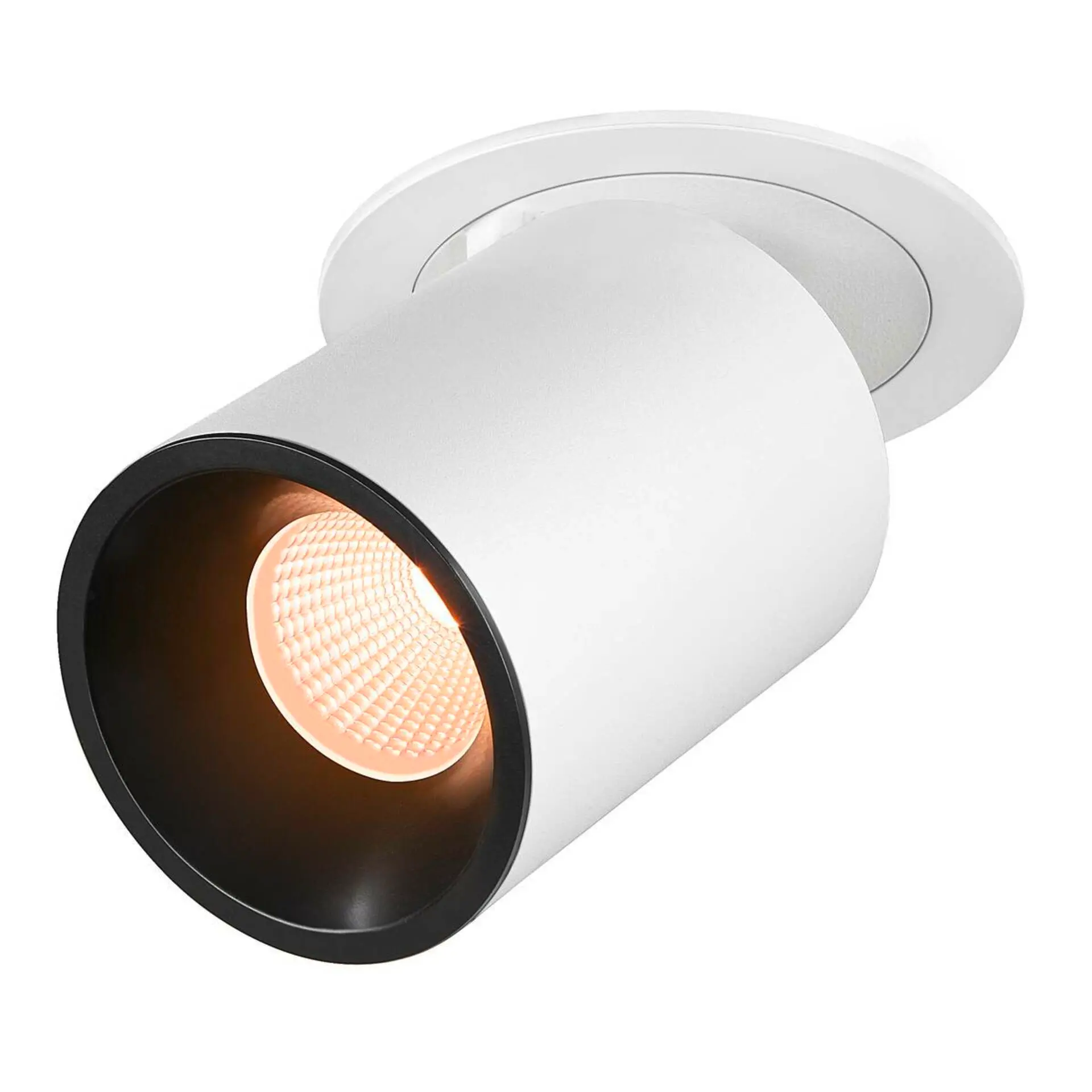 BIG WHITE SLV NUMINOS PROJECTOR L stropní zápustné svítidlo, 2700 K, 20d, válcové, bílé/černé 1007038