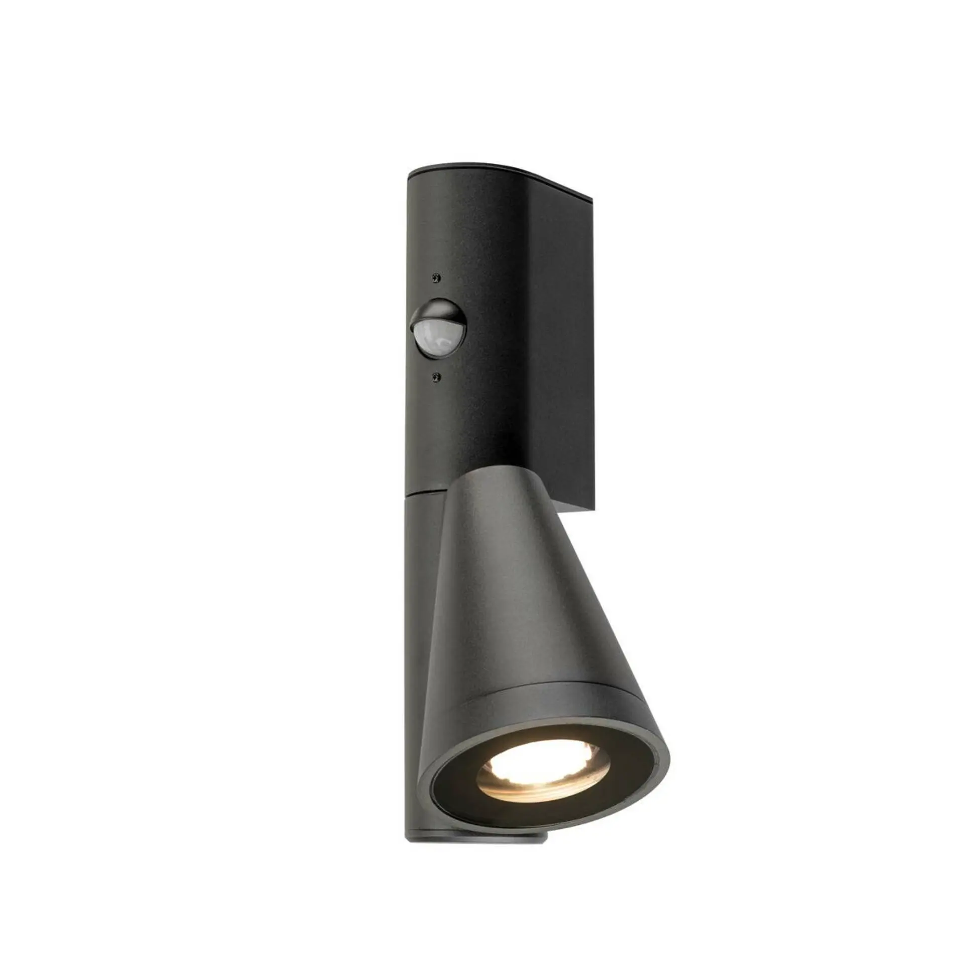 BIG WHITE SLV T-TUBE nástěnné svítidlo pro povrchovou montáž, GU10, jednoduché, senzor, IP44, max. 10 W, černé 1008010