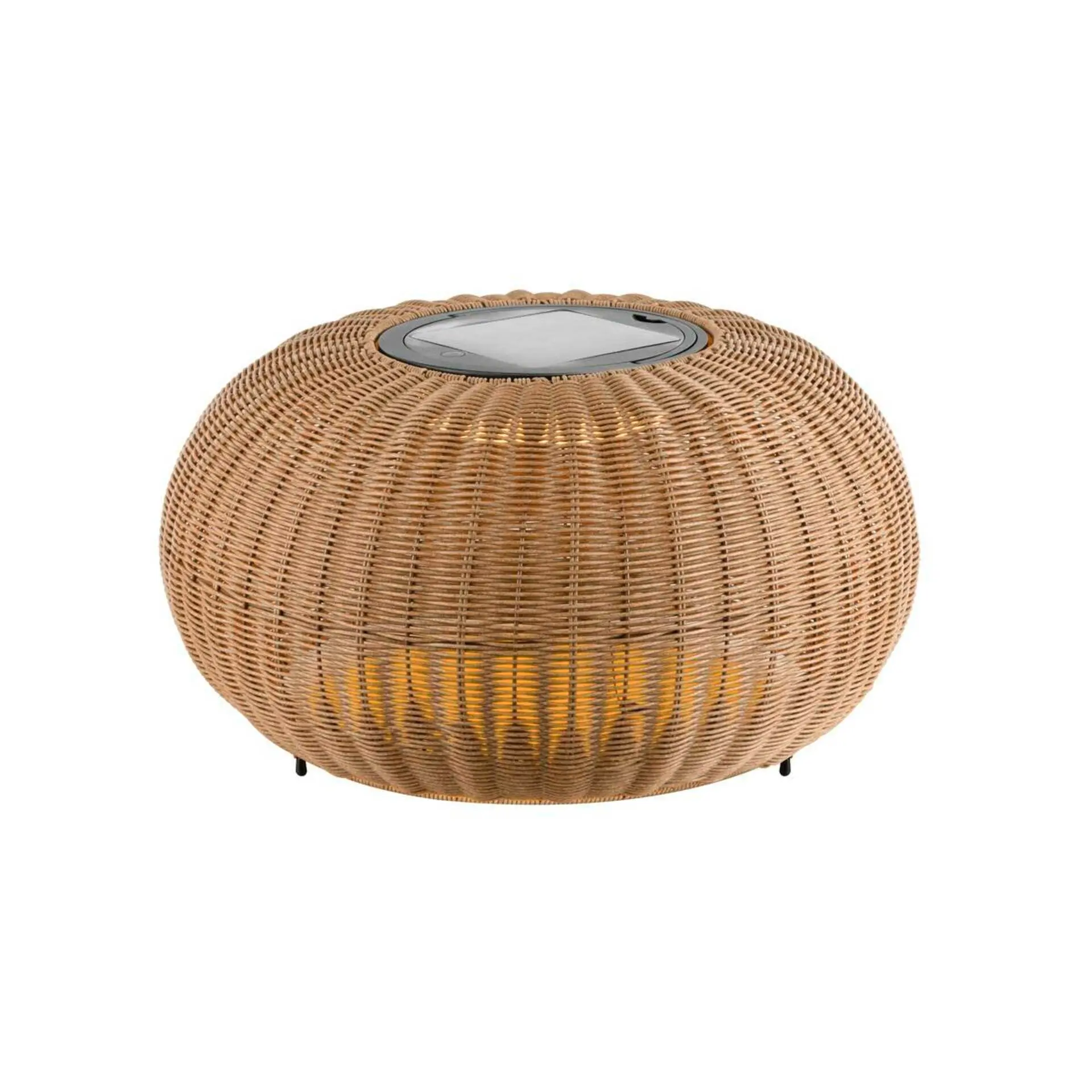 BIG WHITE SLV ADEGAN venkovní stojací lampa, plochá, solární, 2200 K, IP65, hnědá 1008389
