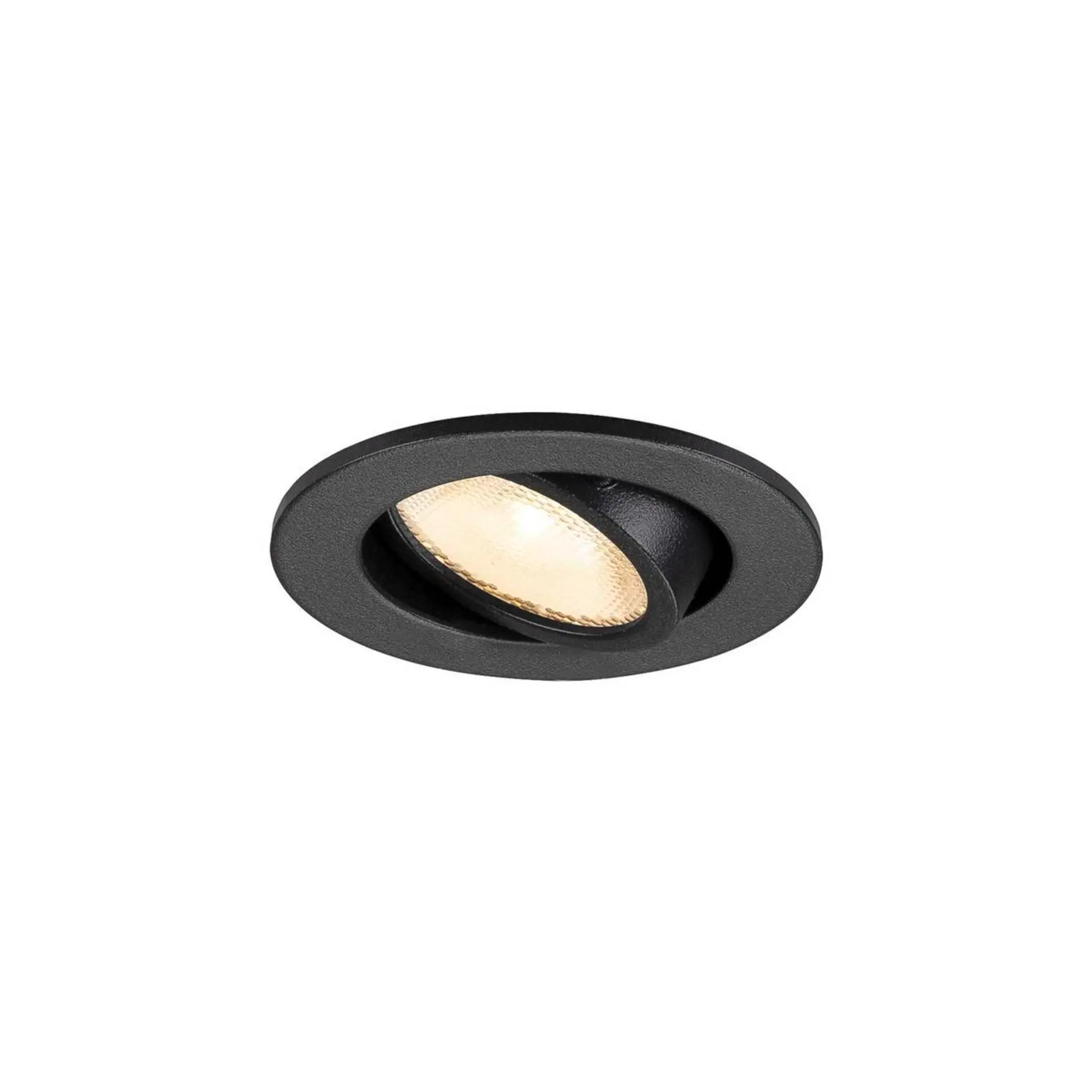 BIG WHITE SLV NEW TRIA® 45 DL, kulaté, vestavné stropní svítidlo, 3000 K, 24°, černá barva 1009005