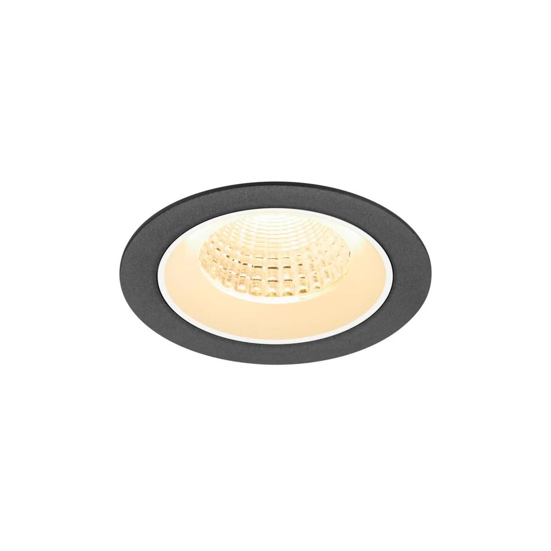 BIG WHITE SLV NUMINOS M Stropní vestavné svítidlo, 3000 K, 55°, IP20, kulaté, černé / bílé 1009620