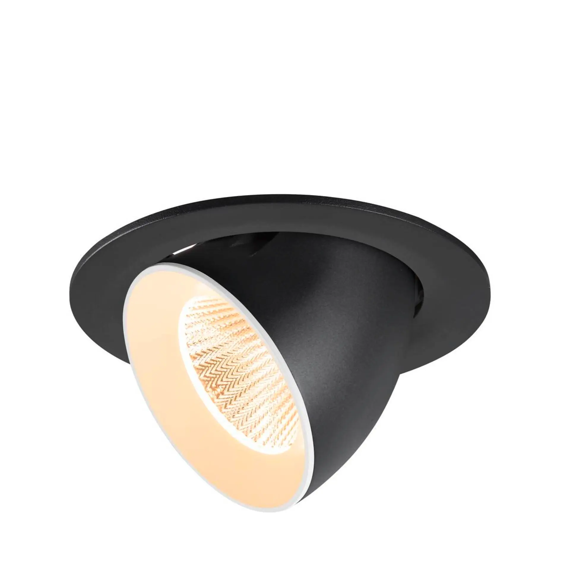 LA 1009707 NUMINOS® GIMBLE L Stropní vestavné svítidlo, 2700 K, 40°, IP20, kulaté, černé / bílé - BIG WHITE (SLV)