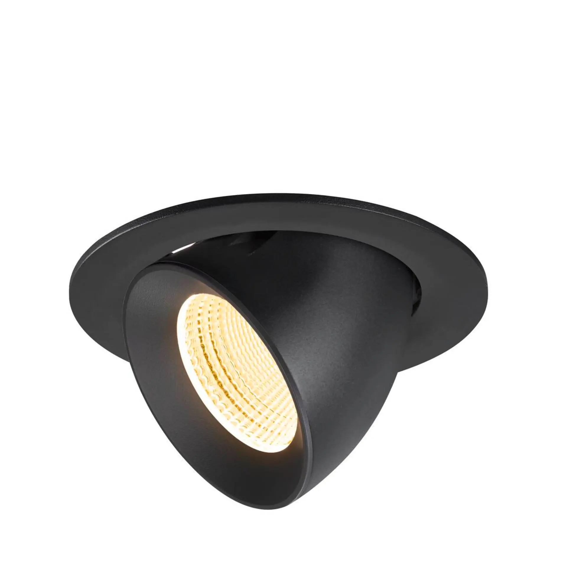 LA 1009727 NUMINOS® GIMBLE L Stropní vestavné svítidlo, 3000 K, 55°, IP20, kulaté, černé - BIG WHITE (SLV)
