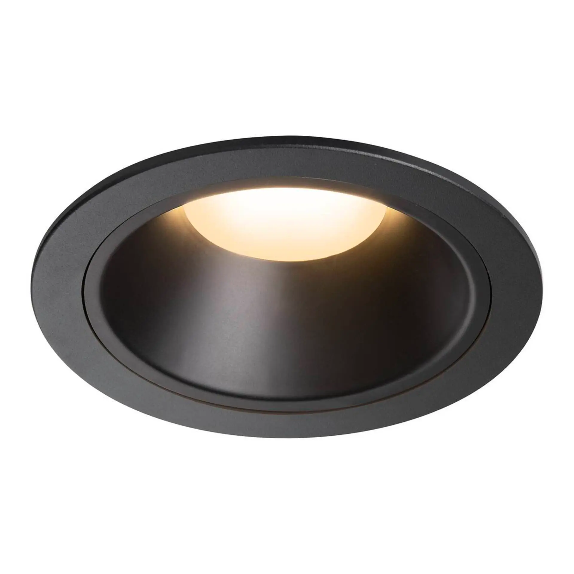 BIG WHITE SLV NUMINOS XL Stropní vestavné svítidlo, 3000 K, 55°, IP20, kulaté, černé 1009942