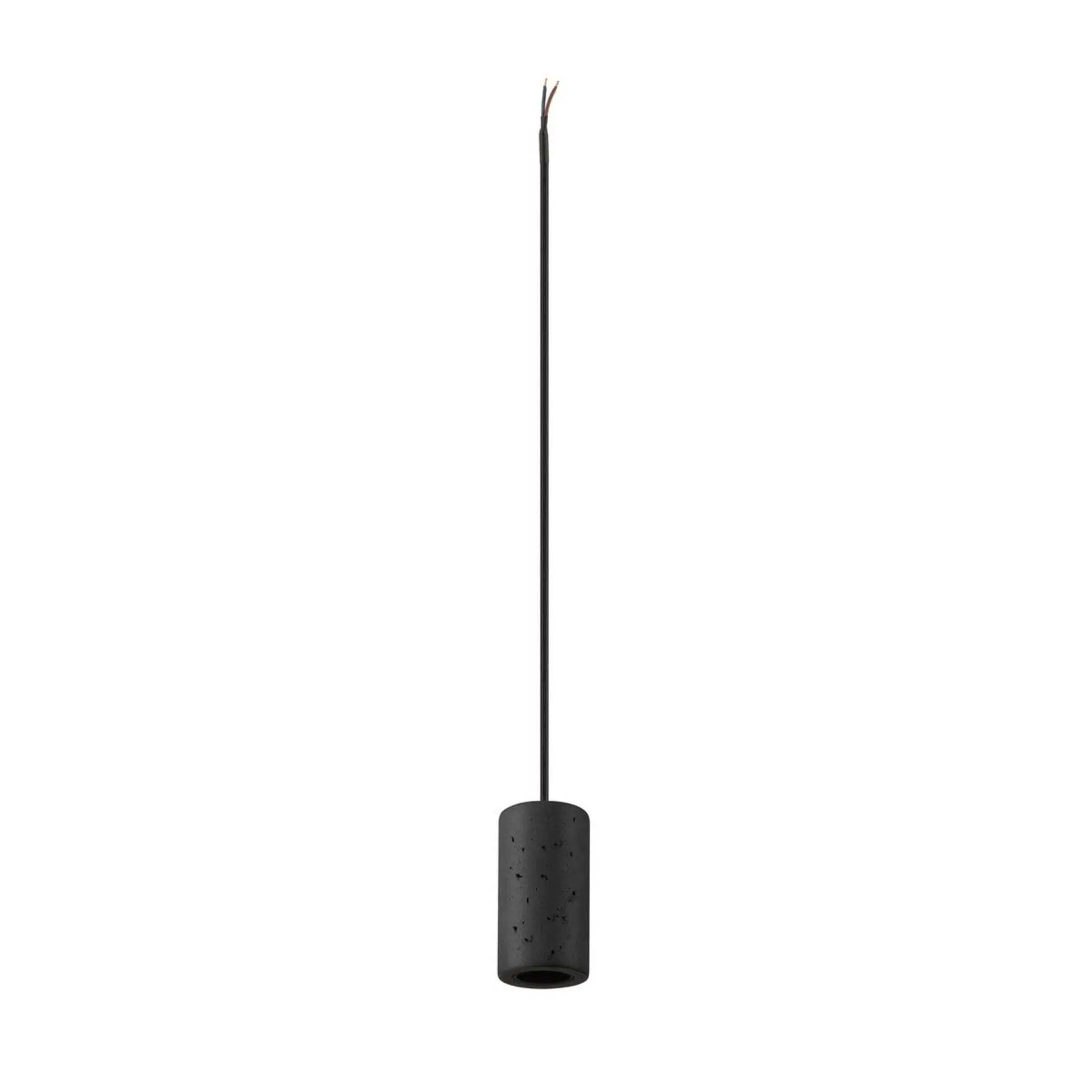 BIG WHITE SLV FITU PD E27, kámen, závěsné svítidlo, délka závěsu 500 cm, otevřená koncovka kabelu, 1 x max. 15 W, černá 1010417