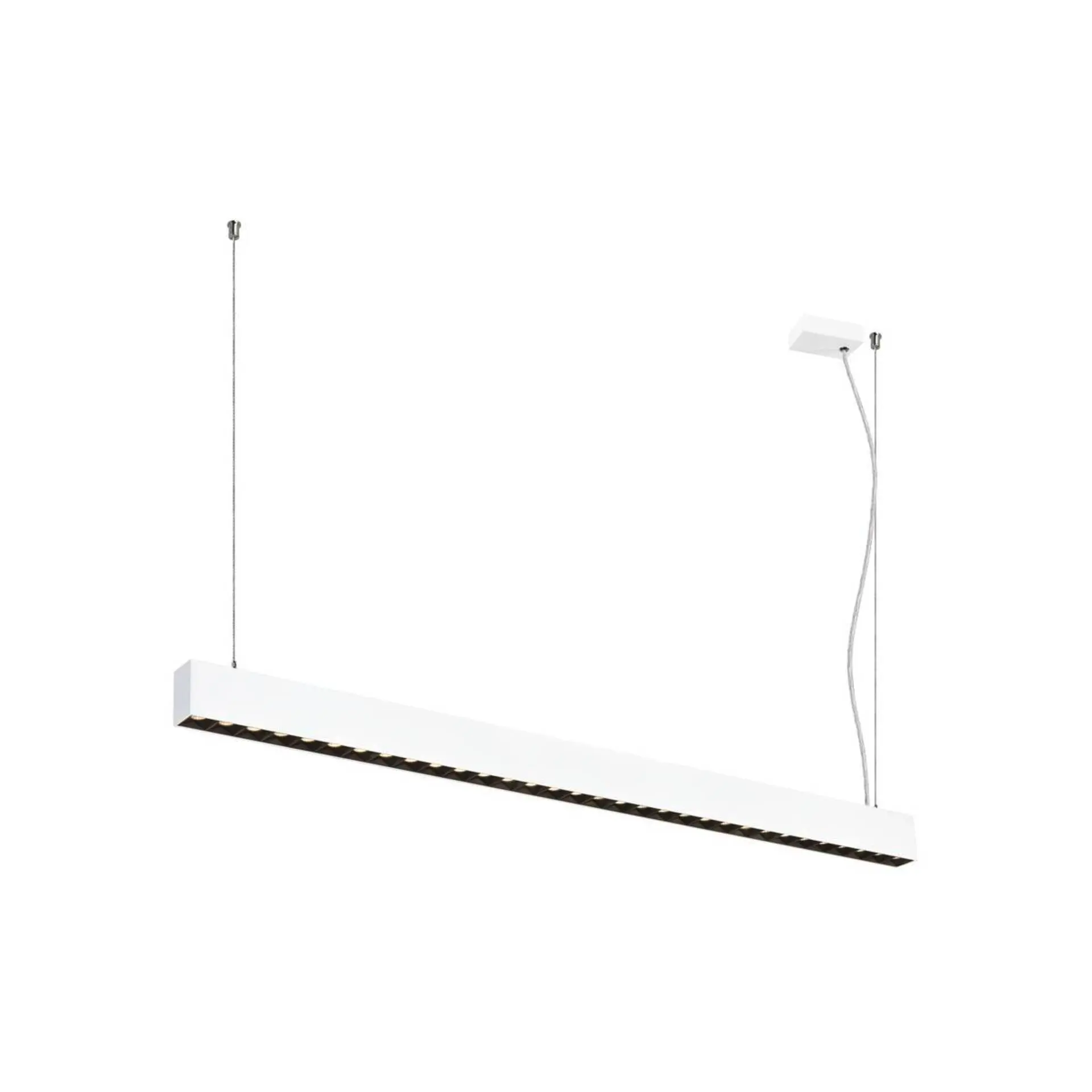 BIG WHITE SLV GLENOS PRO závěsné svítidlo, 1,2 m, DALI, UGR16, délka závěsu 210 cm, 3000K, 75°, bílé / černé 1010509