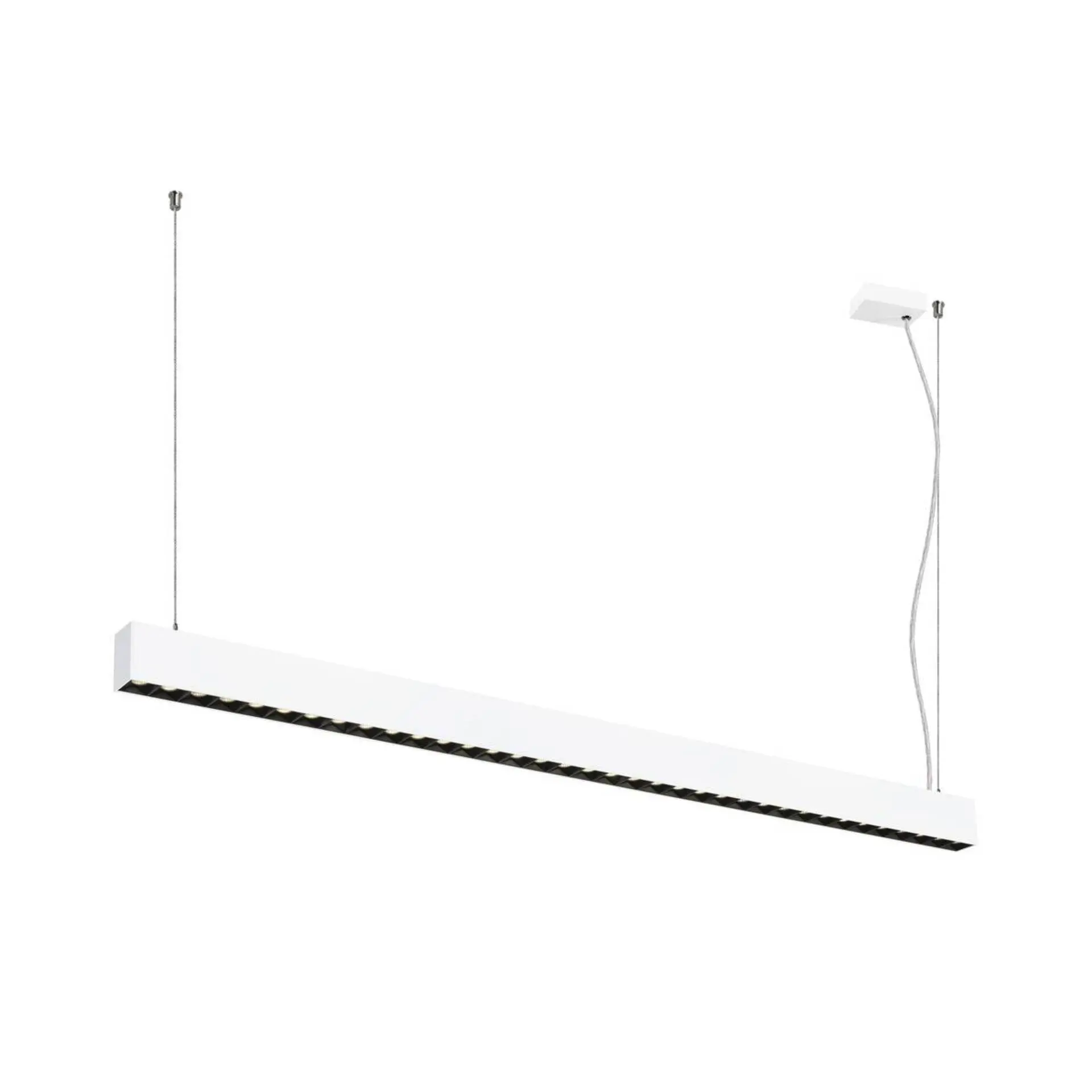 BIG WHITE SLV GLENOS PRO závěsné svítidlo, 1,5 m, DALI, UGR16, délka závěsu 210 cm, 4000K, 75°, bílá / černá 1010515