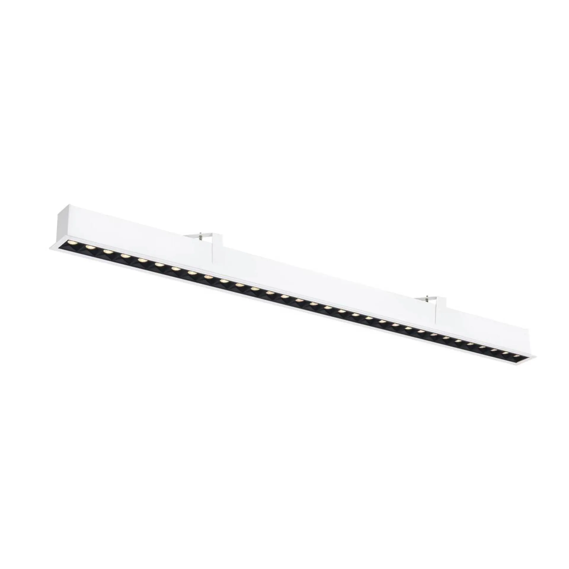 BIG WHITE SLV GLENOS PRO Stropní vestavné svítidlo, 1,2 m, DALI, UGR19, 3000K, 75°, IP20, bílé / černé 1010521