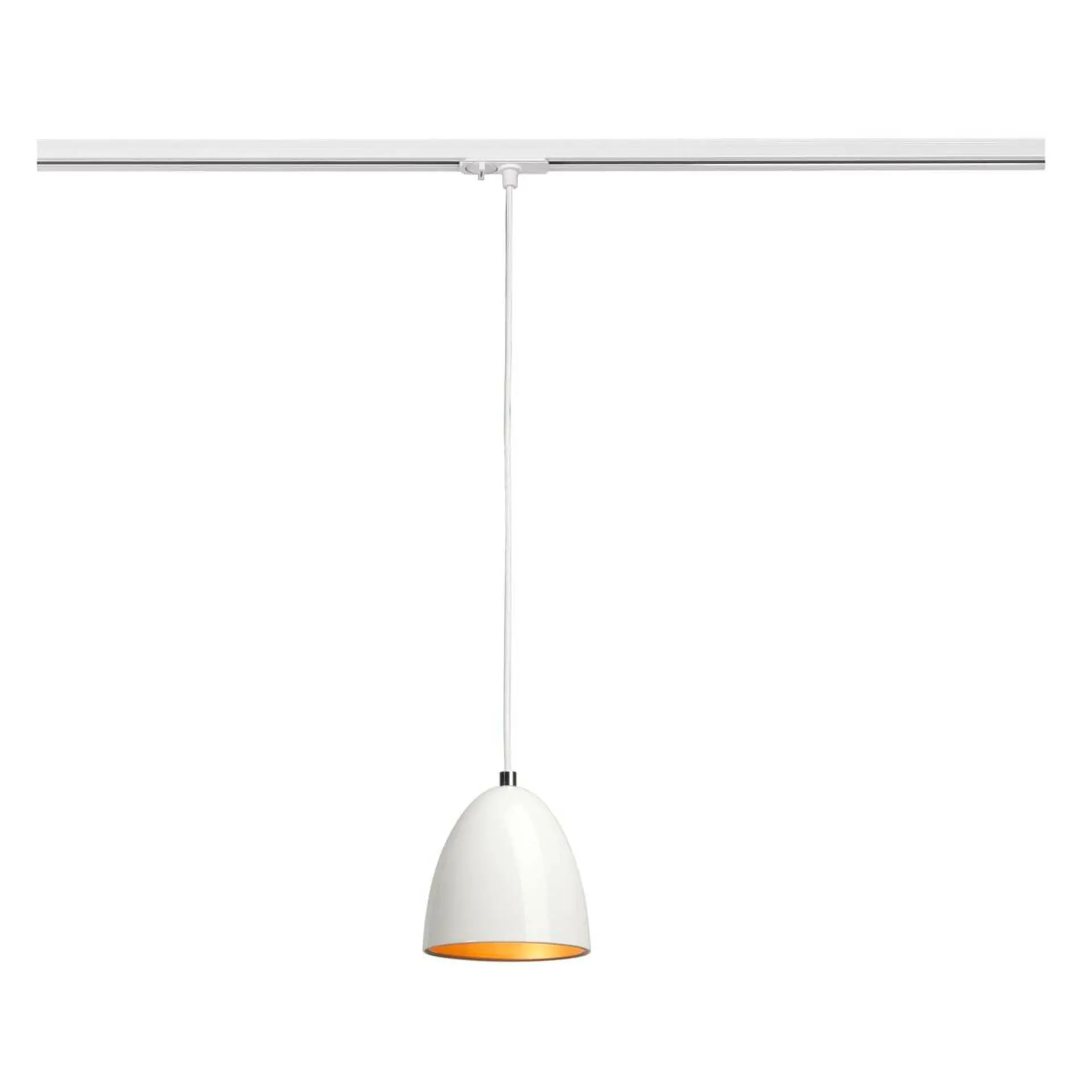 BIG WHITE SLV PARA CONE 14, závěsné svítidlo, QPAR51, kulaté, bílé/zlaté, pr./V 13,3/14, vč. 1fázového adaptéru, bílý 143991