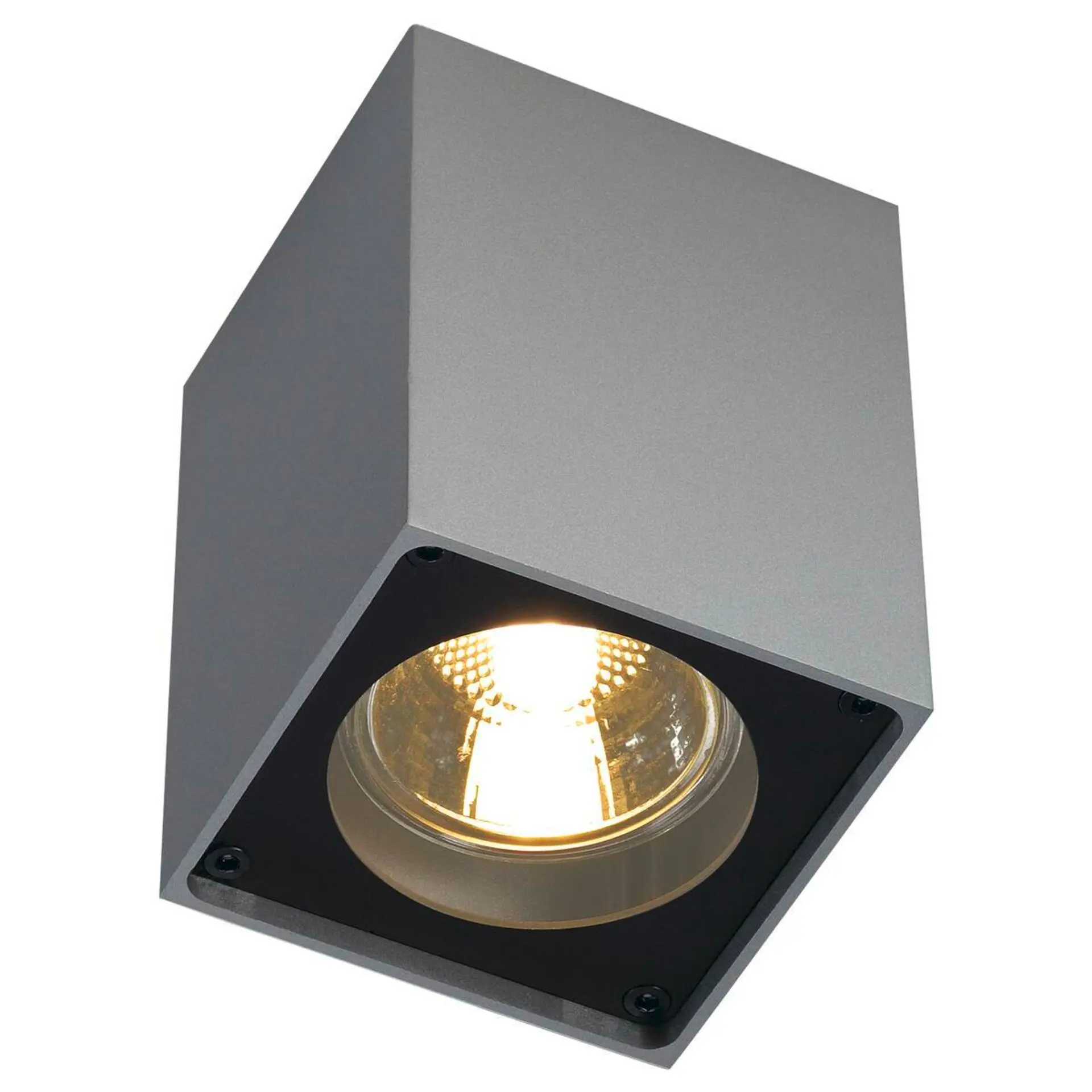 BIG WHITE SLV ALTRA DICE, stropní svítidlo, QPAR51, hranaté, stříbrošedé/černé, max. 35 W 151514