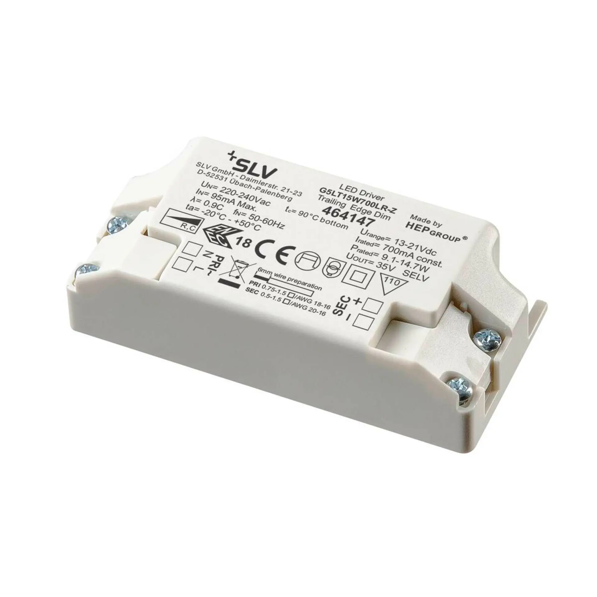 LA 464147 LED driver 14 7 W 700 mA stmívatelný - BIG WHITE (SLV)