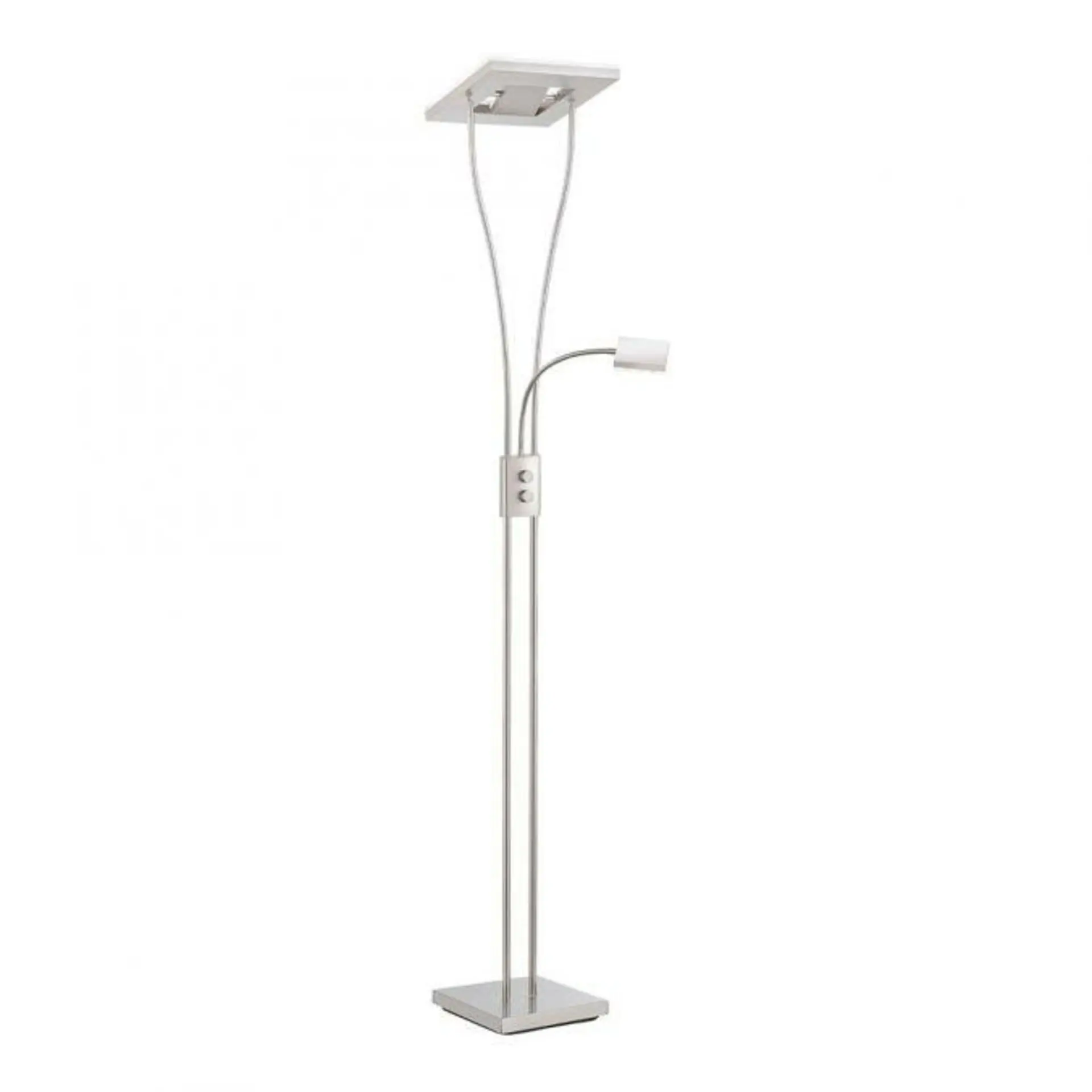 LD 11776-55 HELIA LED stojací lampa se čtecím ramenem, ocel, design 3000K - LEUCHTEN DIREKT / JUST LIGHT