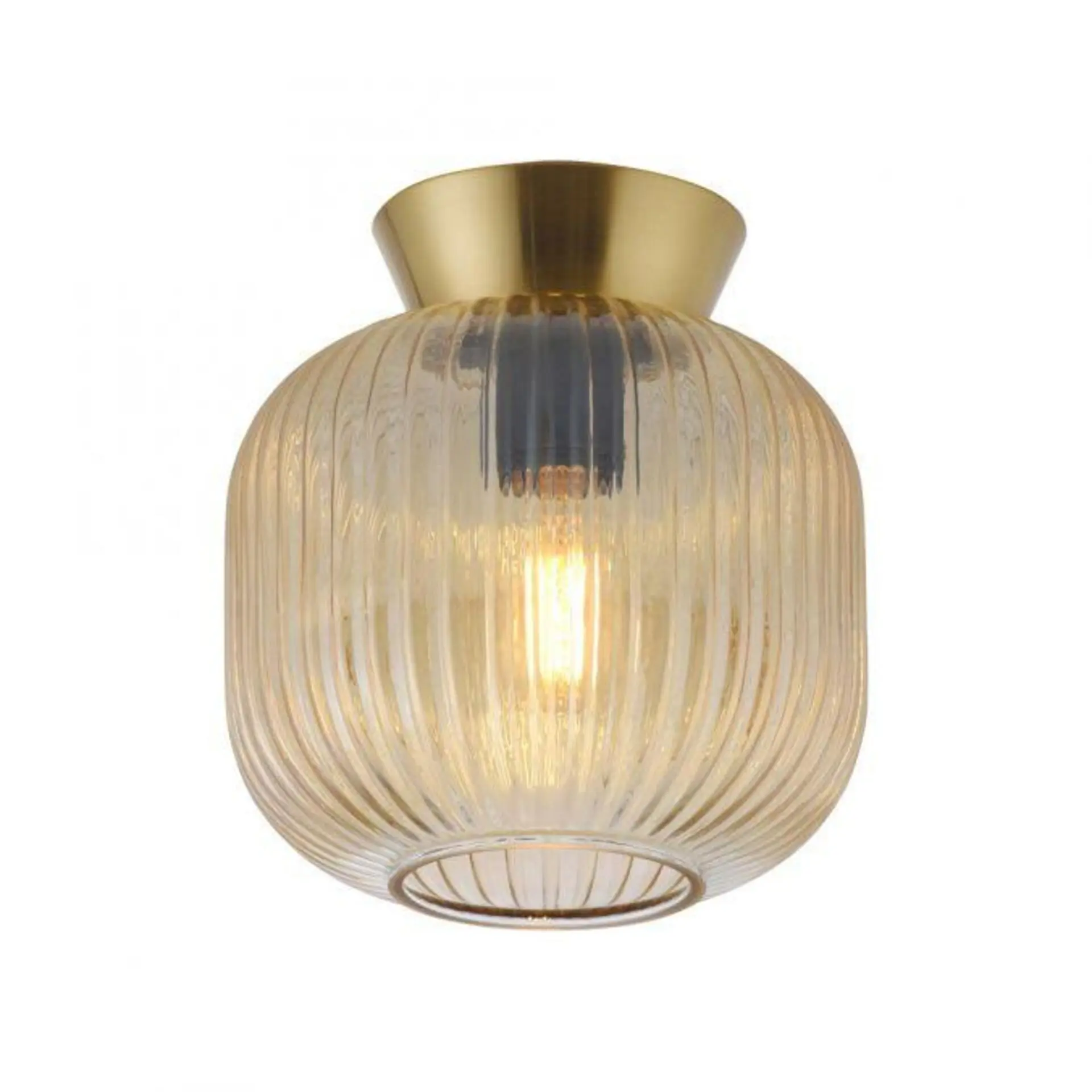 LD 13574-27 Kolekce Schöner Wohnen stropní svítidlo NAMI, jantar, E27 vhodné pro LED žárovky - JUST LIGHT