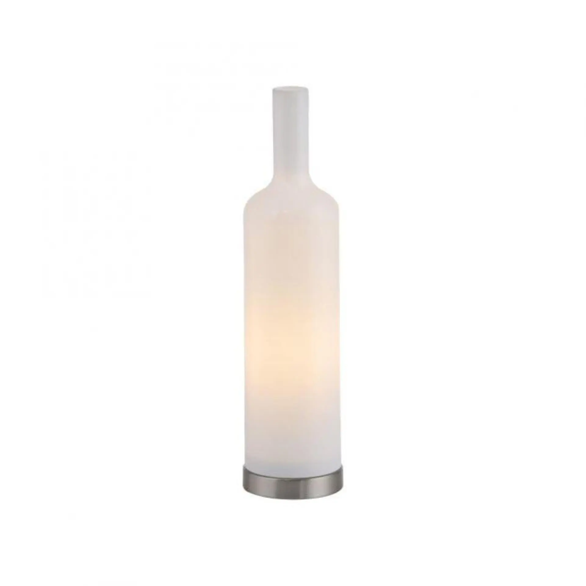 PAUL NEUHAUS JUST LIGHT Stolní lampa BOTTLE, bílá, opálové sklo, tvar láhve, šňůrový vypínač