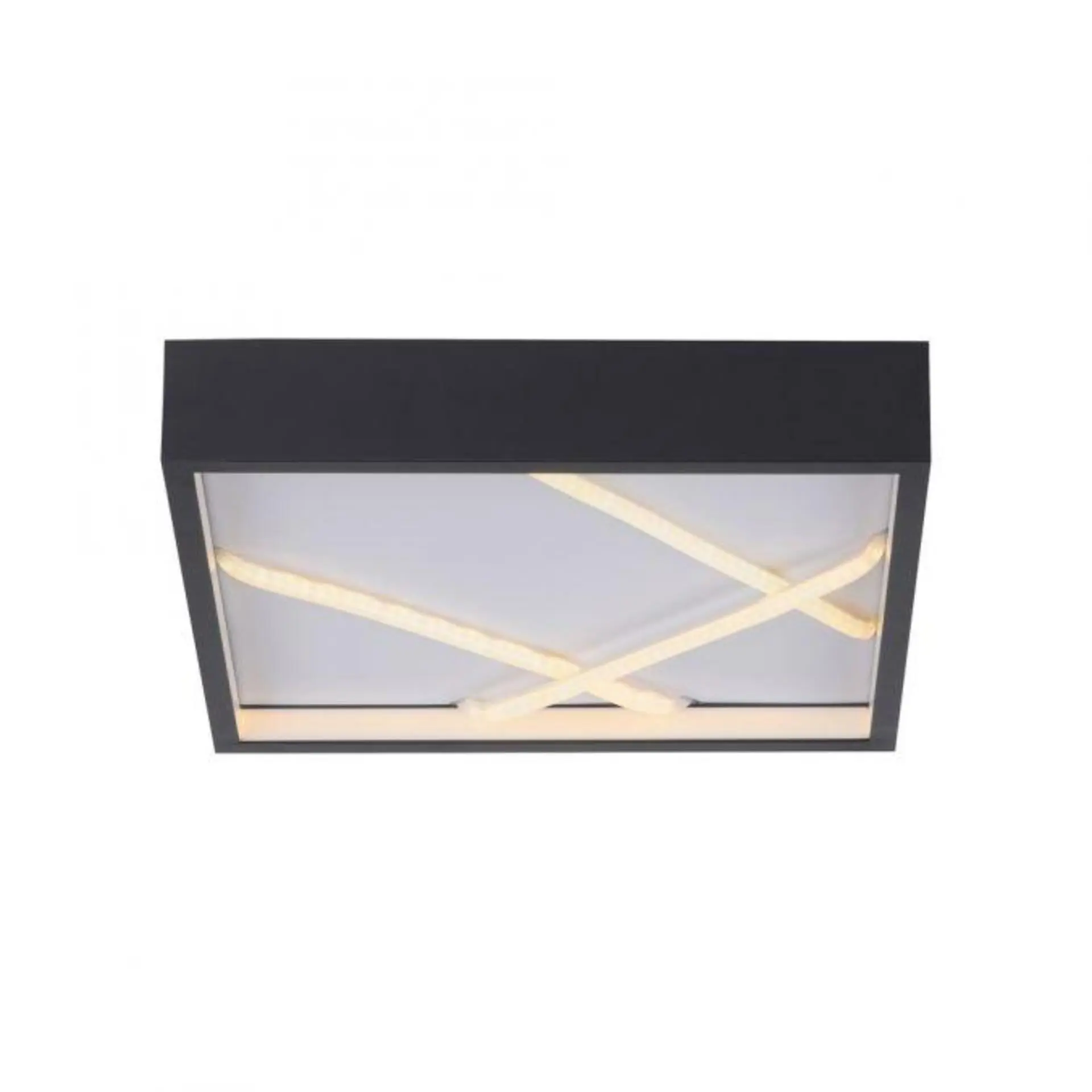 PAUL NEUHAUS JUST LIGHT LED stropní svítidlo MIKADO, černé, hranaté, stmívatelné, paměťová funkce, SimplyDim 3000K