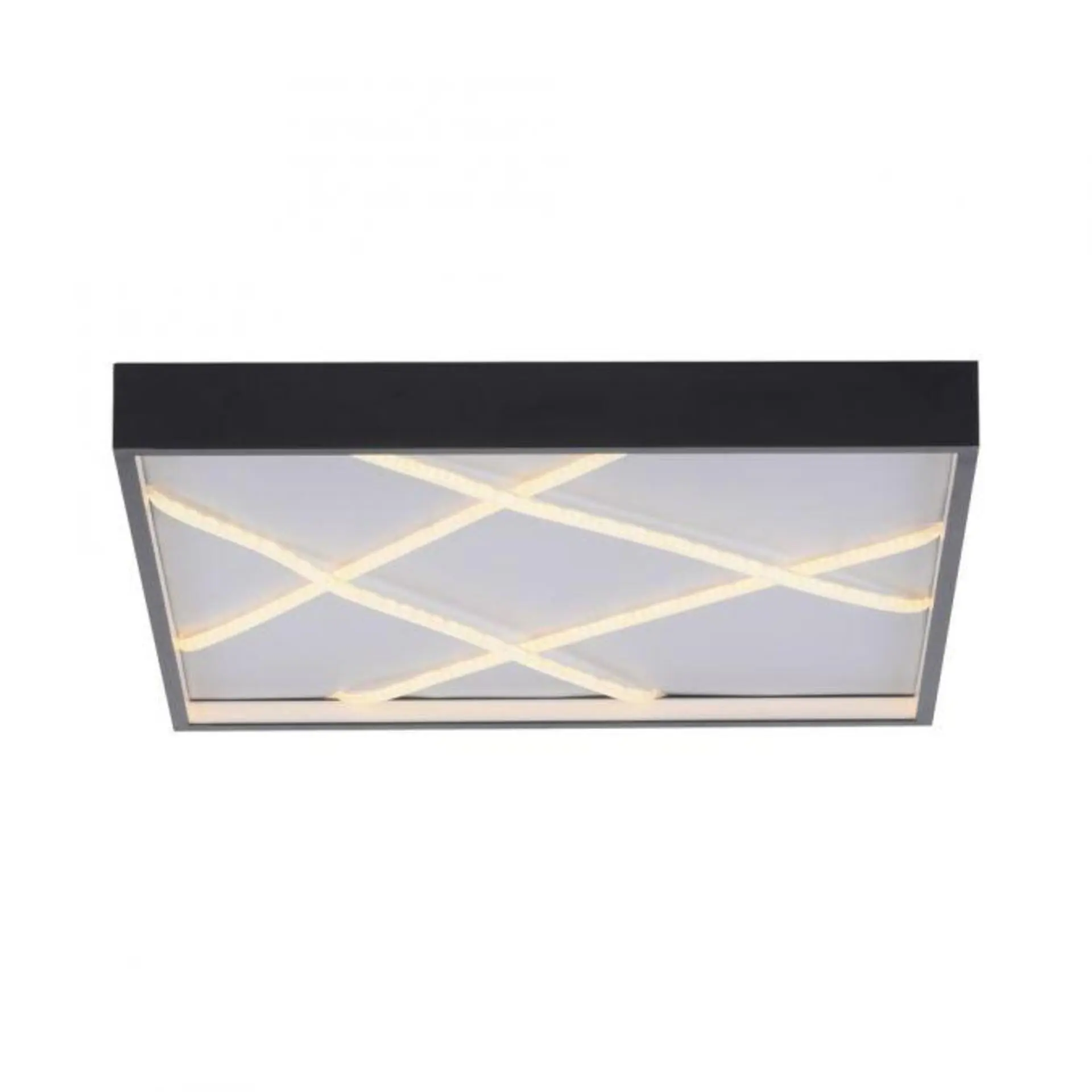 PAUL NEUHAUS JUST LIGHT LED stropní svítidlo MIKADO, černé, hranaté, stmívatelné, paměťová funkce, SimplyDim 3000K