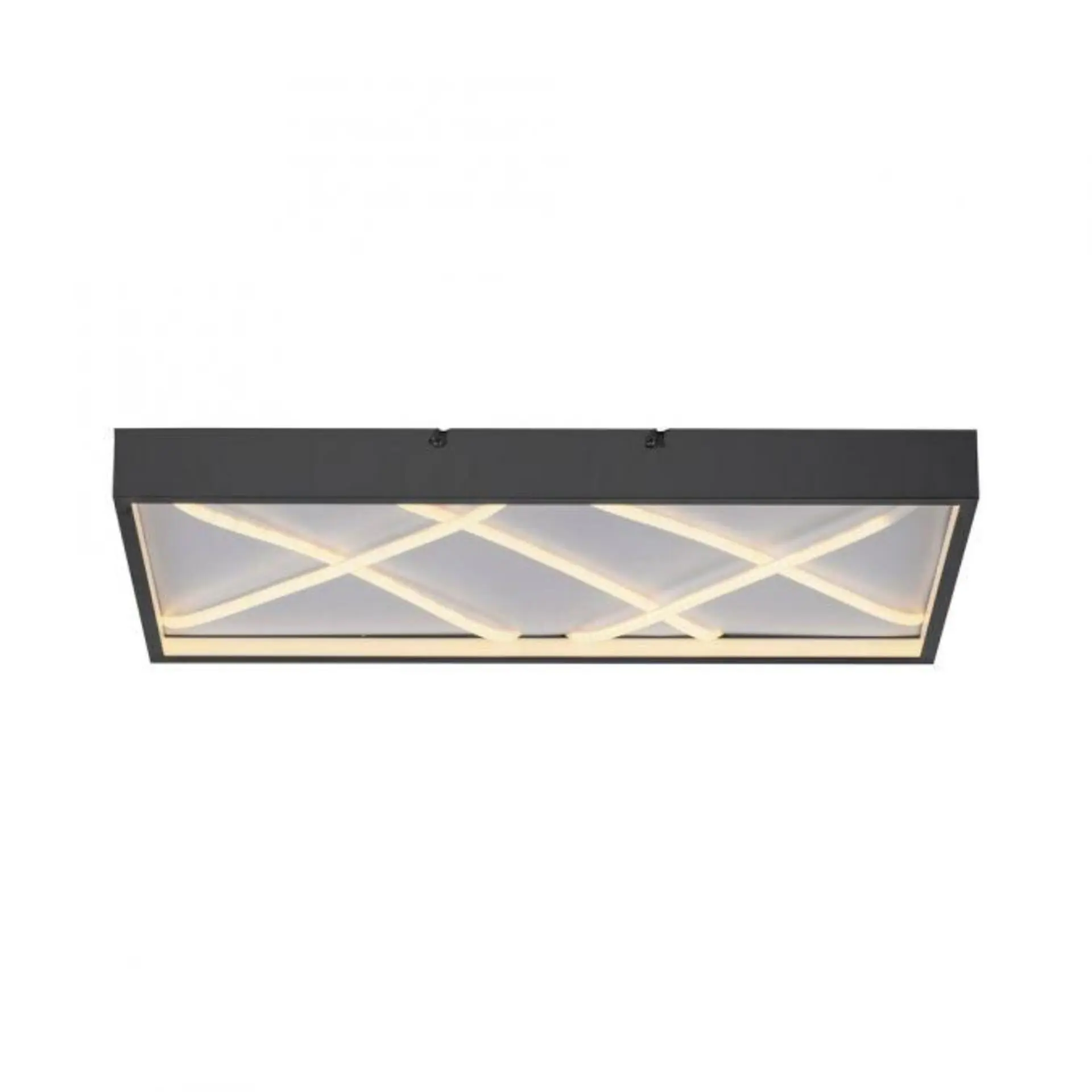 JUST LIGHT LED stropní svítidlo MIKADO, černé, hranaté, stmívatelné, paměťová funkce, SimplyDim 3000K