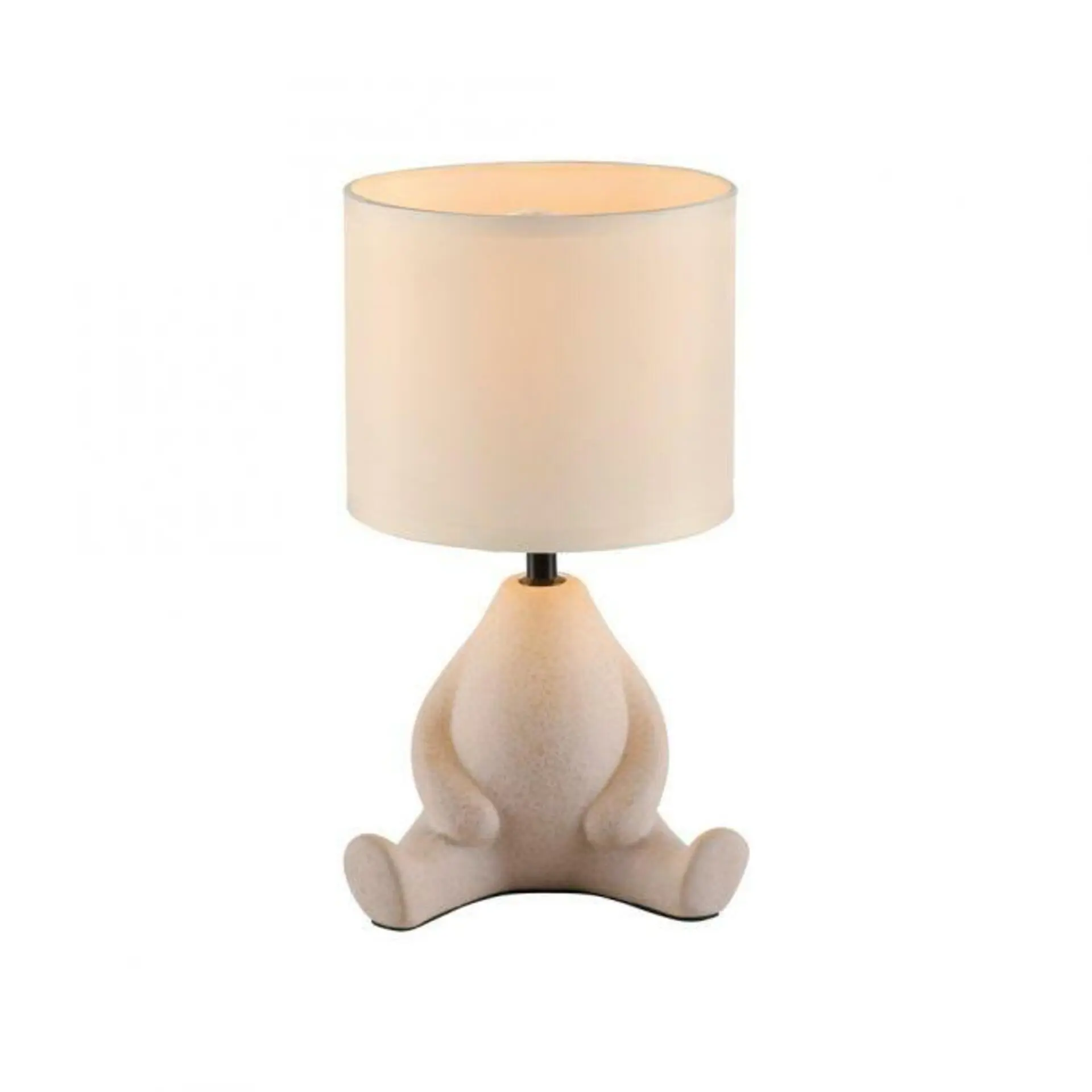 JUST LIGHT stolní lampa béžová sedící postava látkové stínidlo s šňůrový vypínač LD 14190-39