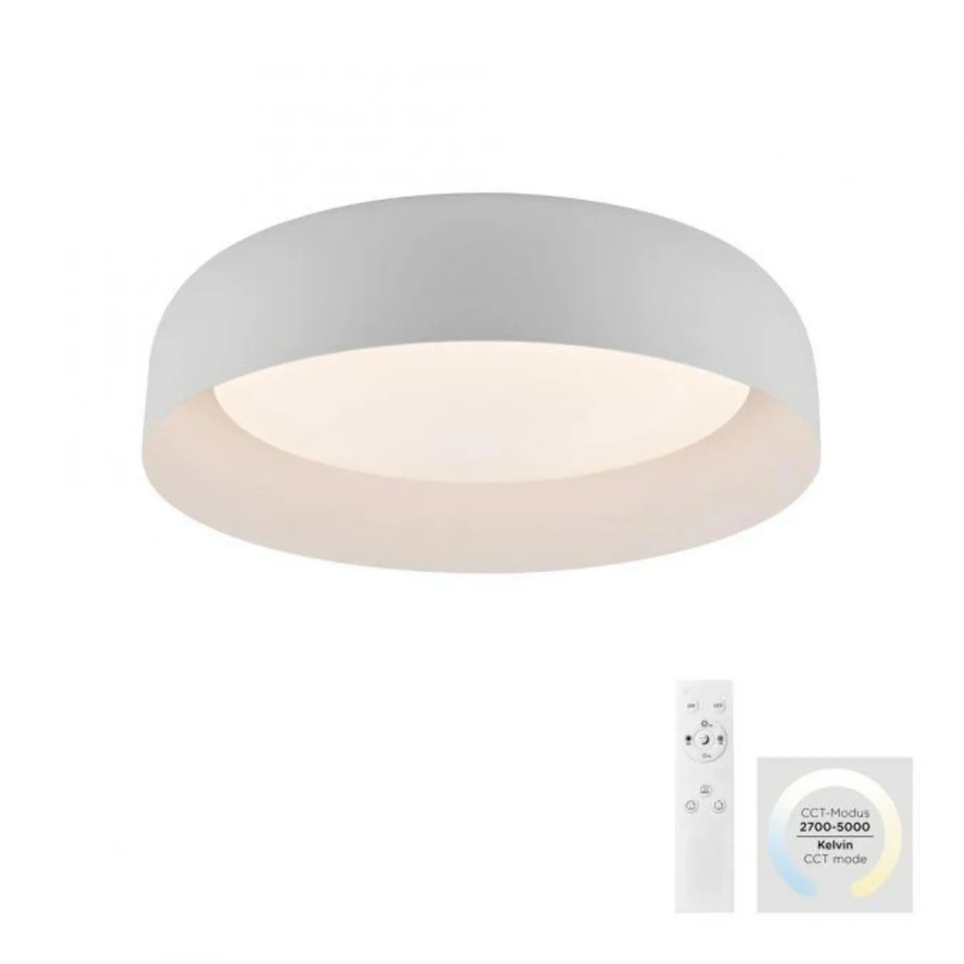 LD 14215-16 OSKO LED stropní svítidlo průměr 40 bílé stmívatelné dálkovým ovladačem CCT 2700-5000K - JUST LIGHT